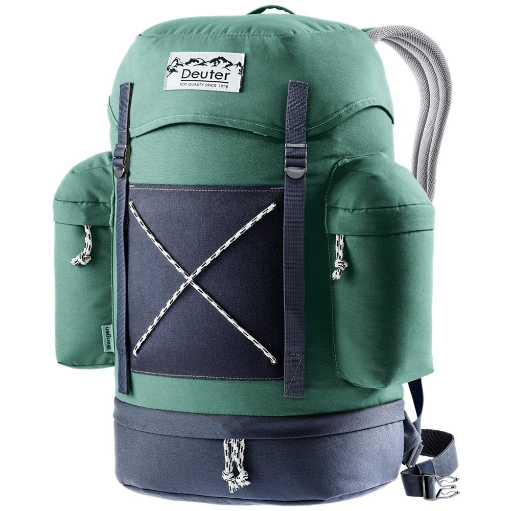 25 bis PET, deuter Rucksack seagreen-ink 80er-Design Wengen, Laptopfach Liter, 15 recyceltem Zoll, aus