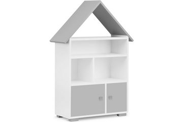 Konsimo Kinderregal Regalset mit Türen (2 St) PABIS, 2-tlg., Möbel für Kinderzimmer, Hausform