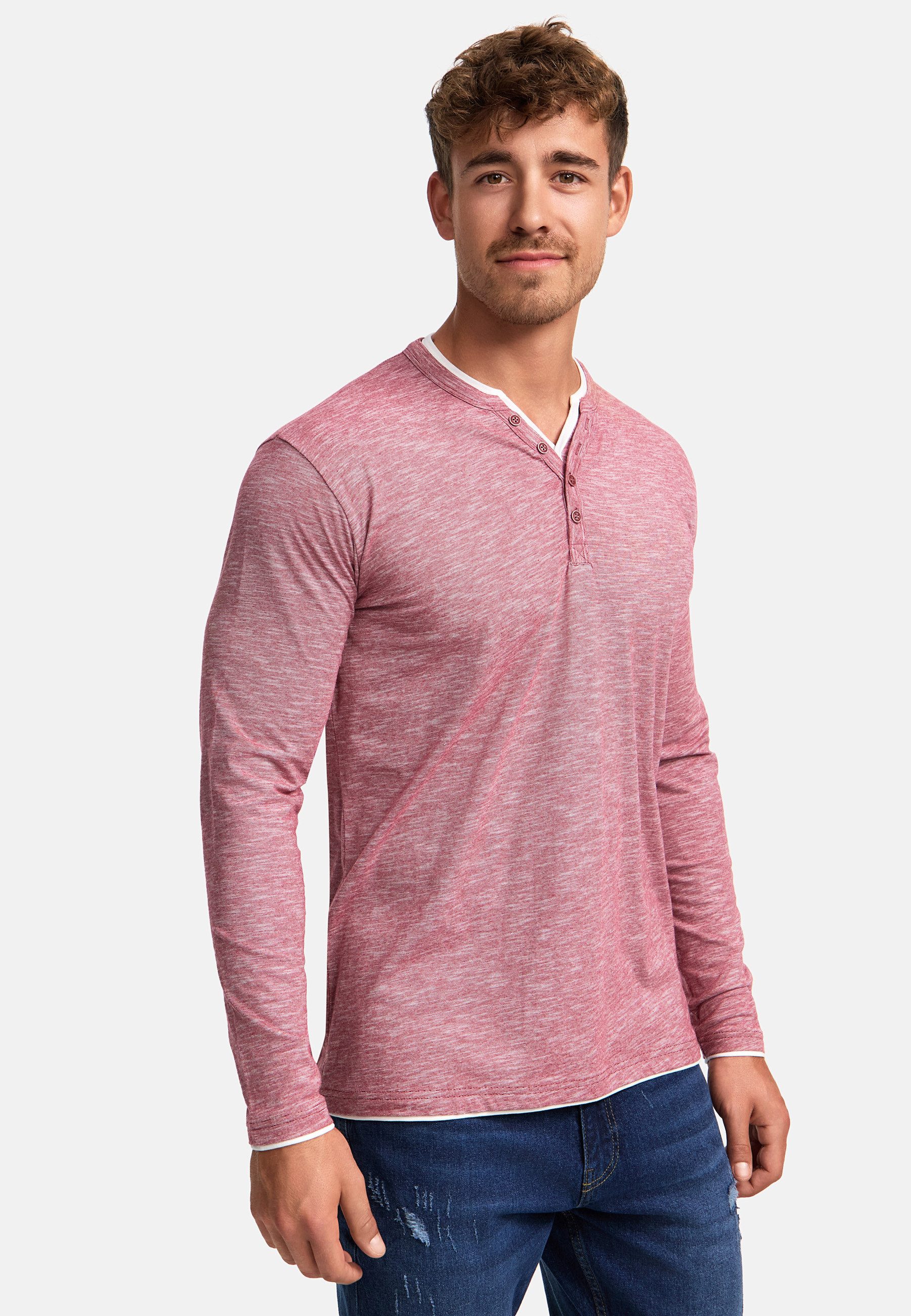 Indicode Langarmshirt Herren INColeson Shirt Langarm Herrenshirt Langarmshirt aus 100% Baumwolle