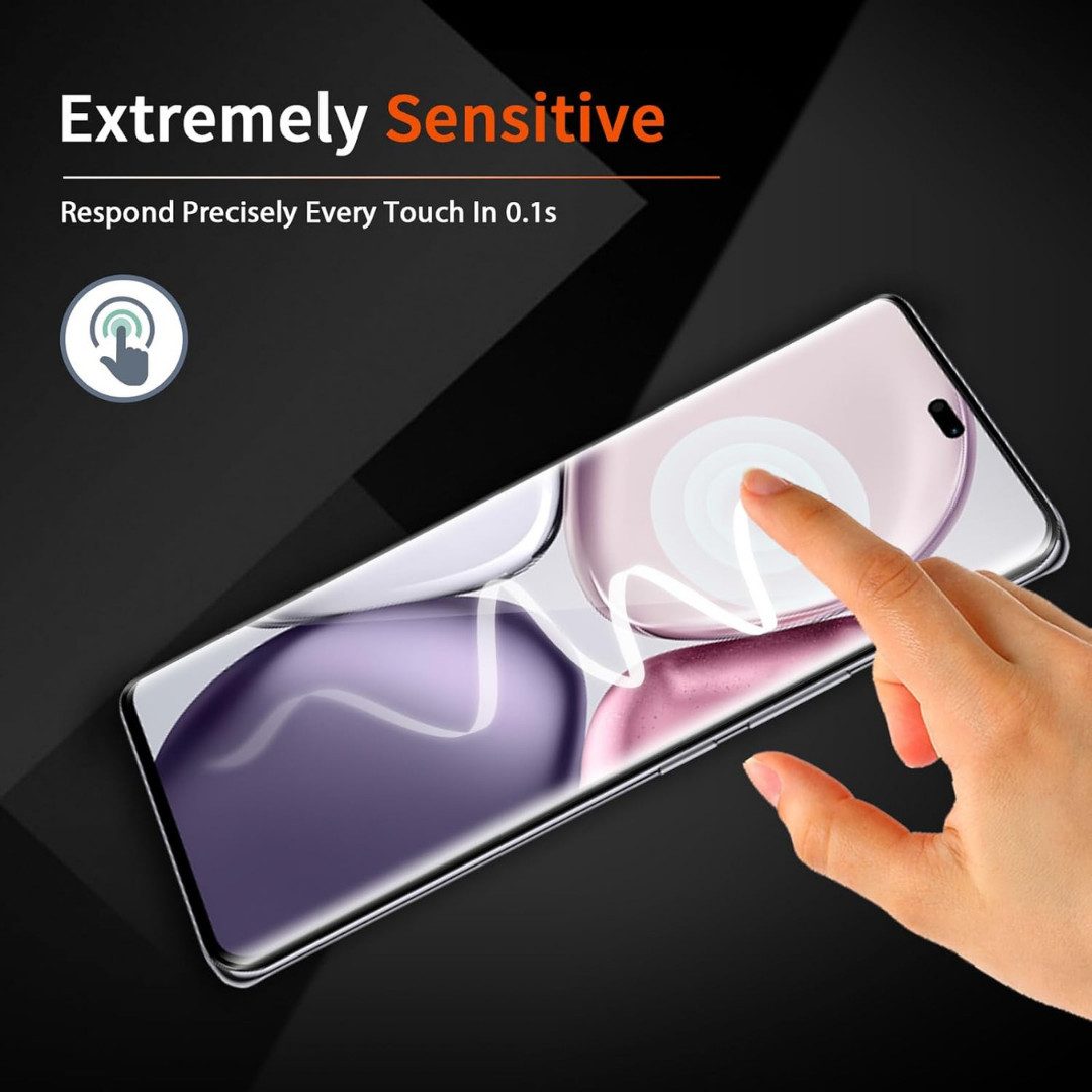 SmartUP Displayschutzglas 2X Schutzglas für Honor Magic 7 Lite Panzerfolie Display Kamera Full für Honor Magic 5 Lite, 9H Hartglas – Bild 4 von 5