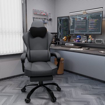 HOMALL Gaming-Stuhl Gaming-Stuhl mit Massage-Lendenwirbelstütze für den Einsatz im Büro
