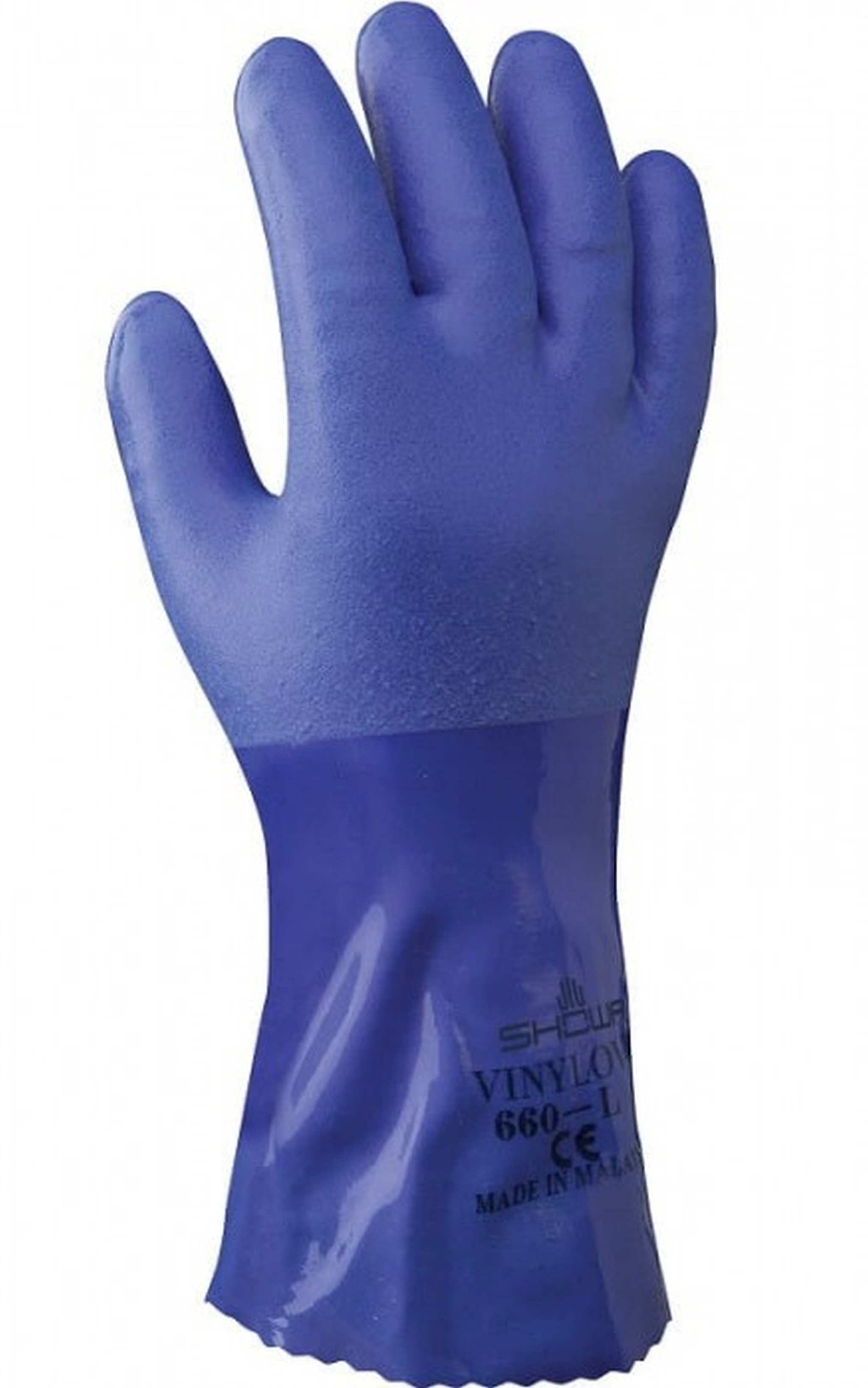 Showa Рабочие перчатки PVC beschichtete Рабочие перчатки SHOWA 660 OIL RESISTANT