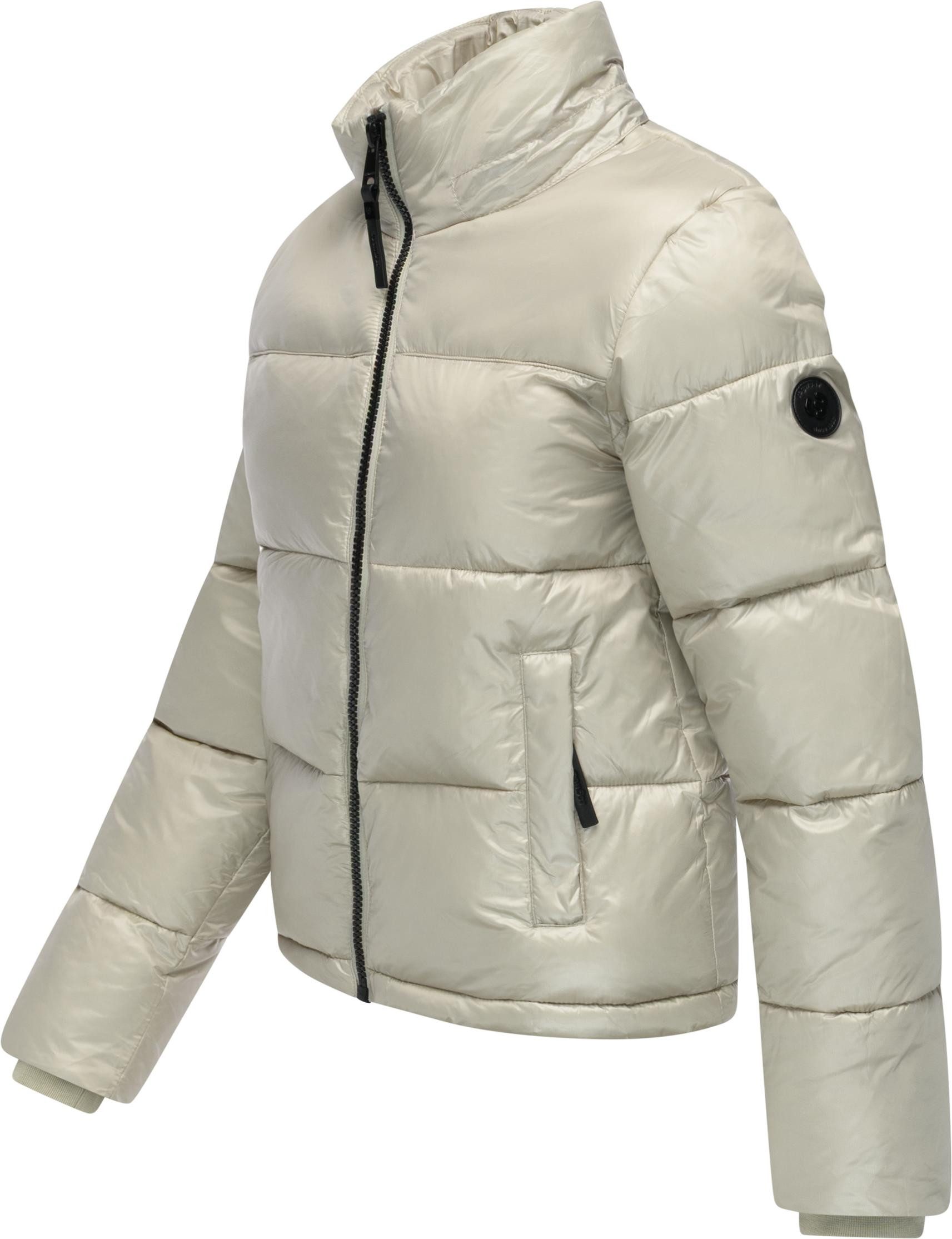 Ragwear Steppjacke Roobie II Matt glänzende Damen Winterjacke mit Kapuze