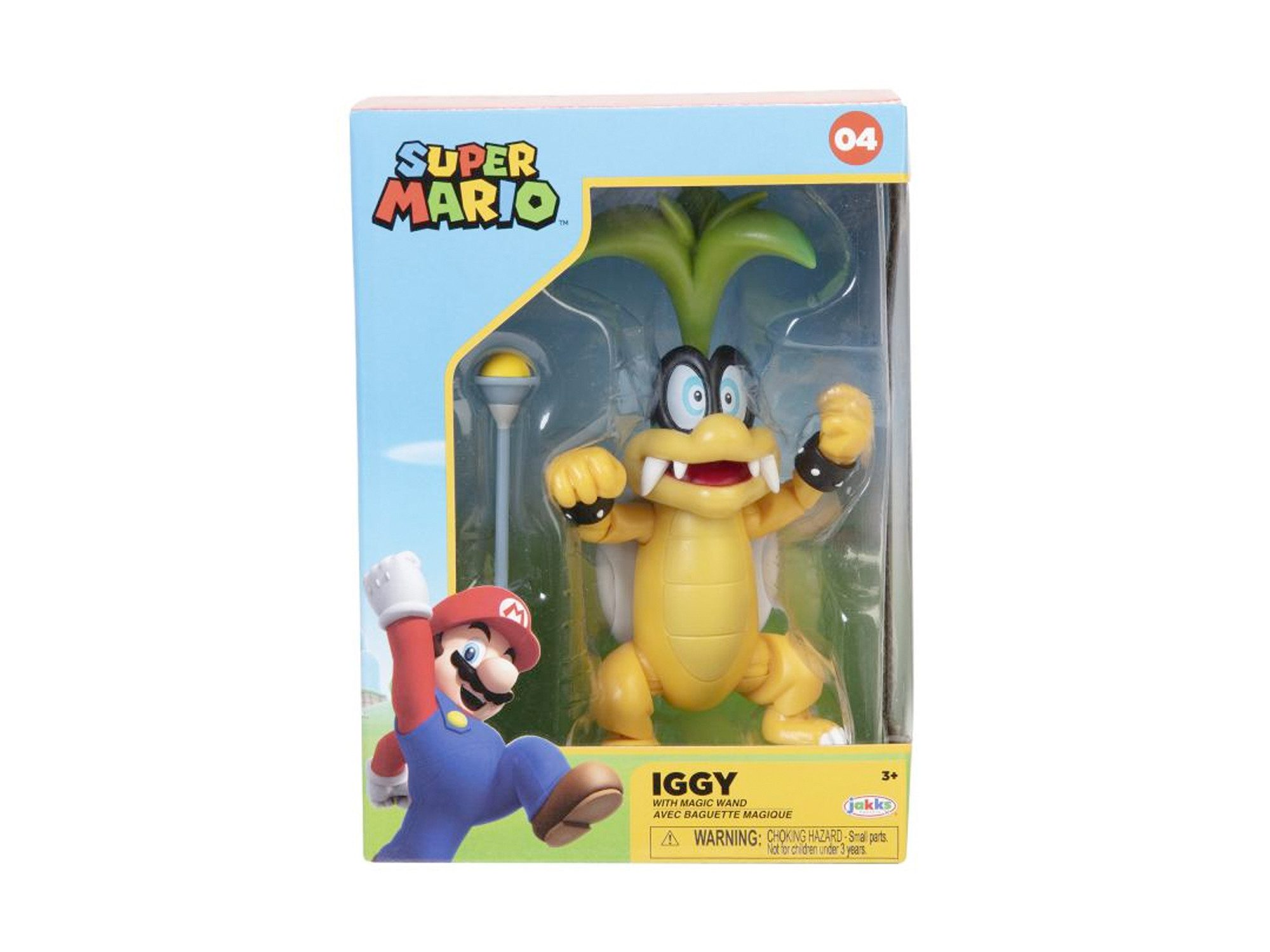 Nintendo Actionfigur Nintendo Super Mario Figur Iggy Koopa in Sammlerbox, 10 cm