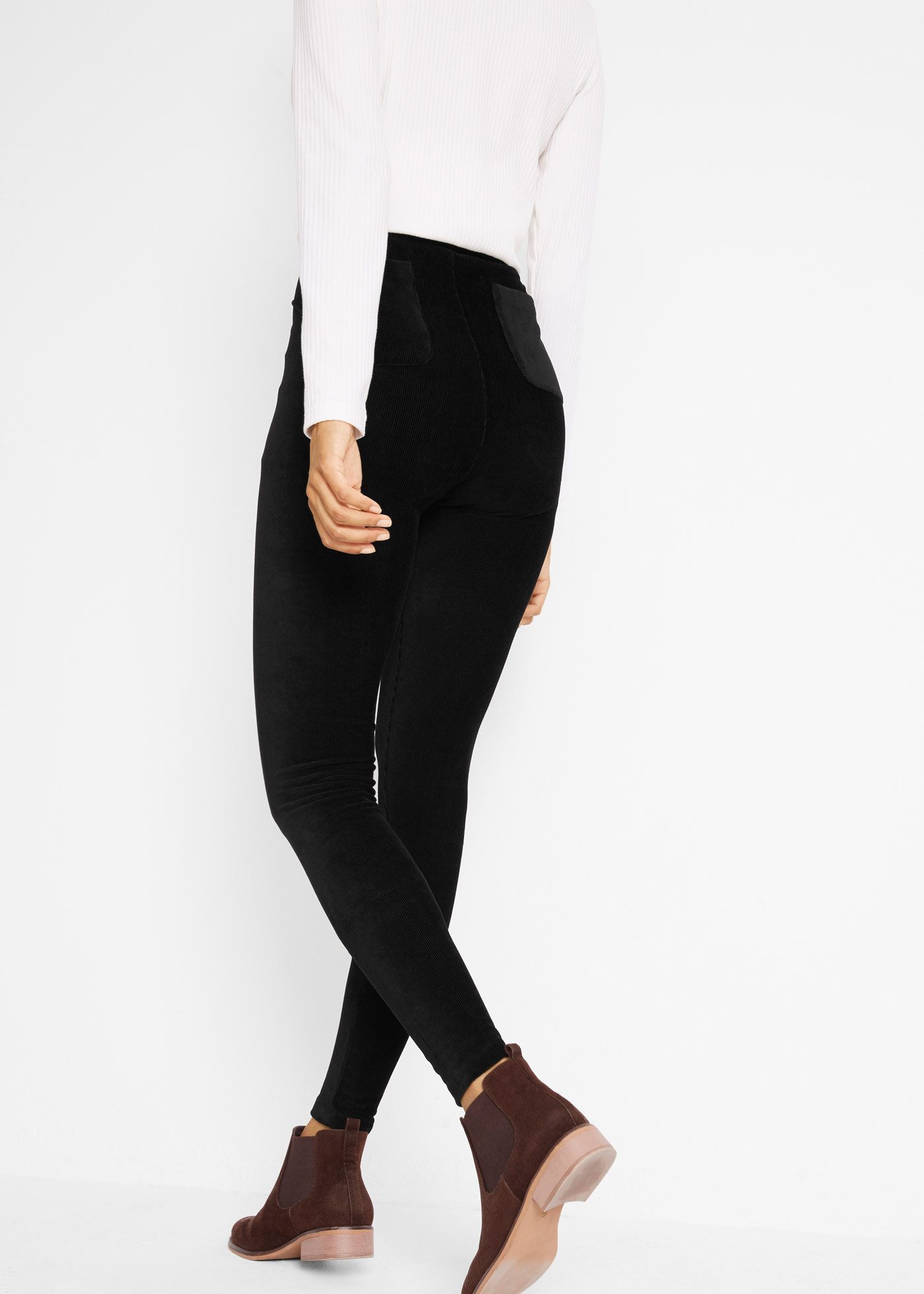 bonprix Leggings Feincord-Leggings mit breitem Komfortbund günstig online kaufen