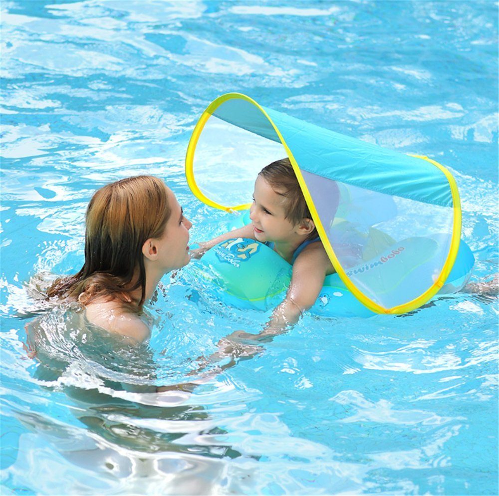 Baby Kinder Schwimmt Schwimmen Verstellbare Aufblasbare Schwimmer+Manuelle Pumpe 