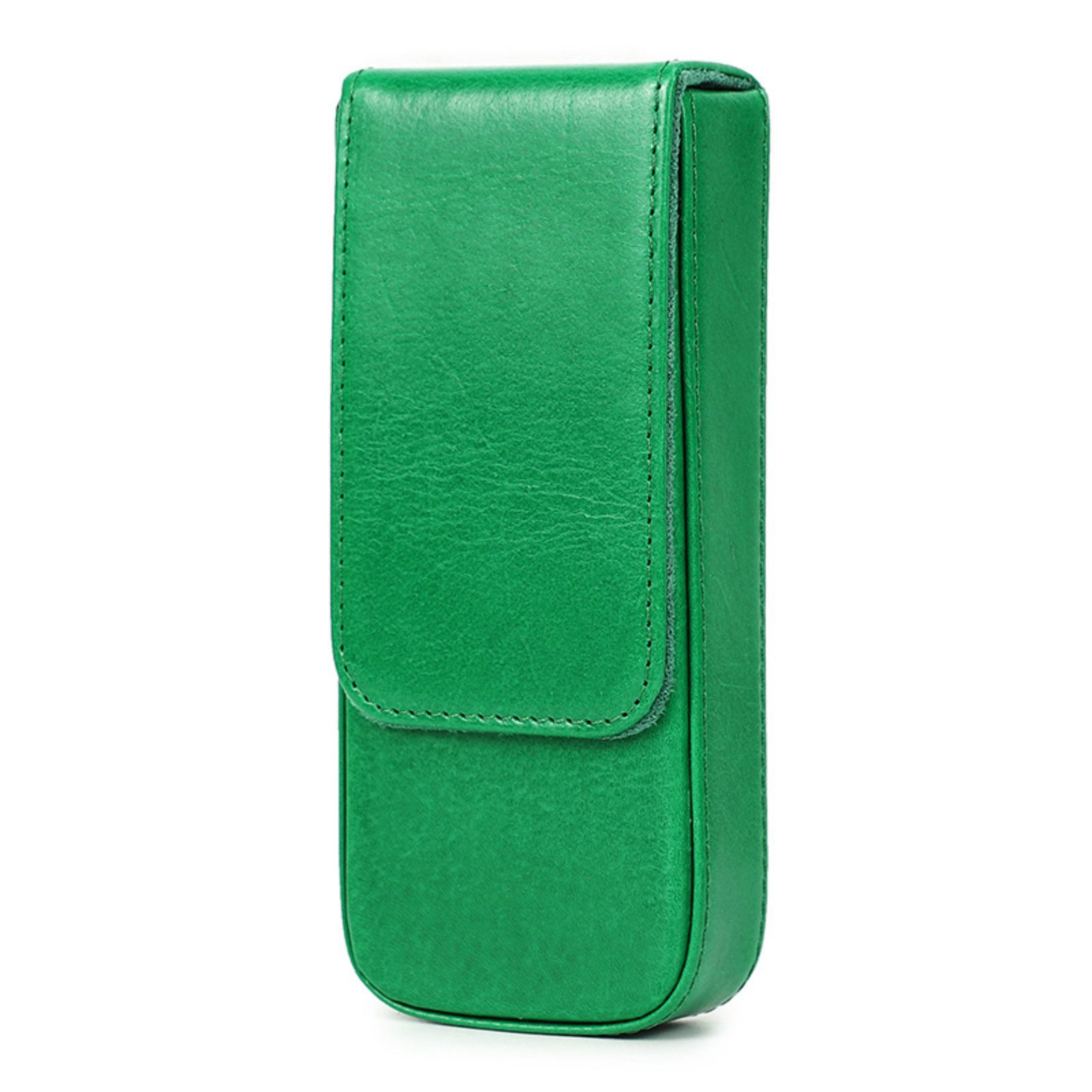 YUBRO-STUDIO Schreibgeräteetui Echtes Leder Stifteetui 3er Magnetverschluss Füllfederhalter Box