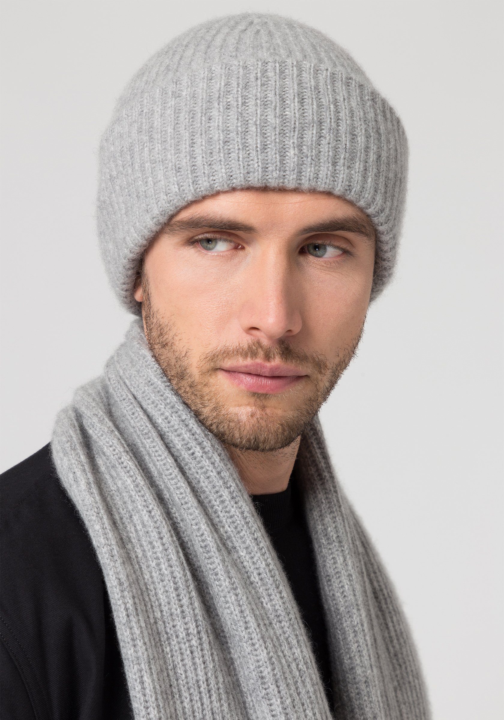 Style & Republic Beanie Kaschmir Chunky Beanie Herren