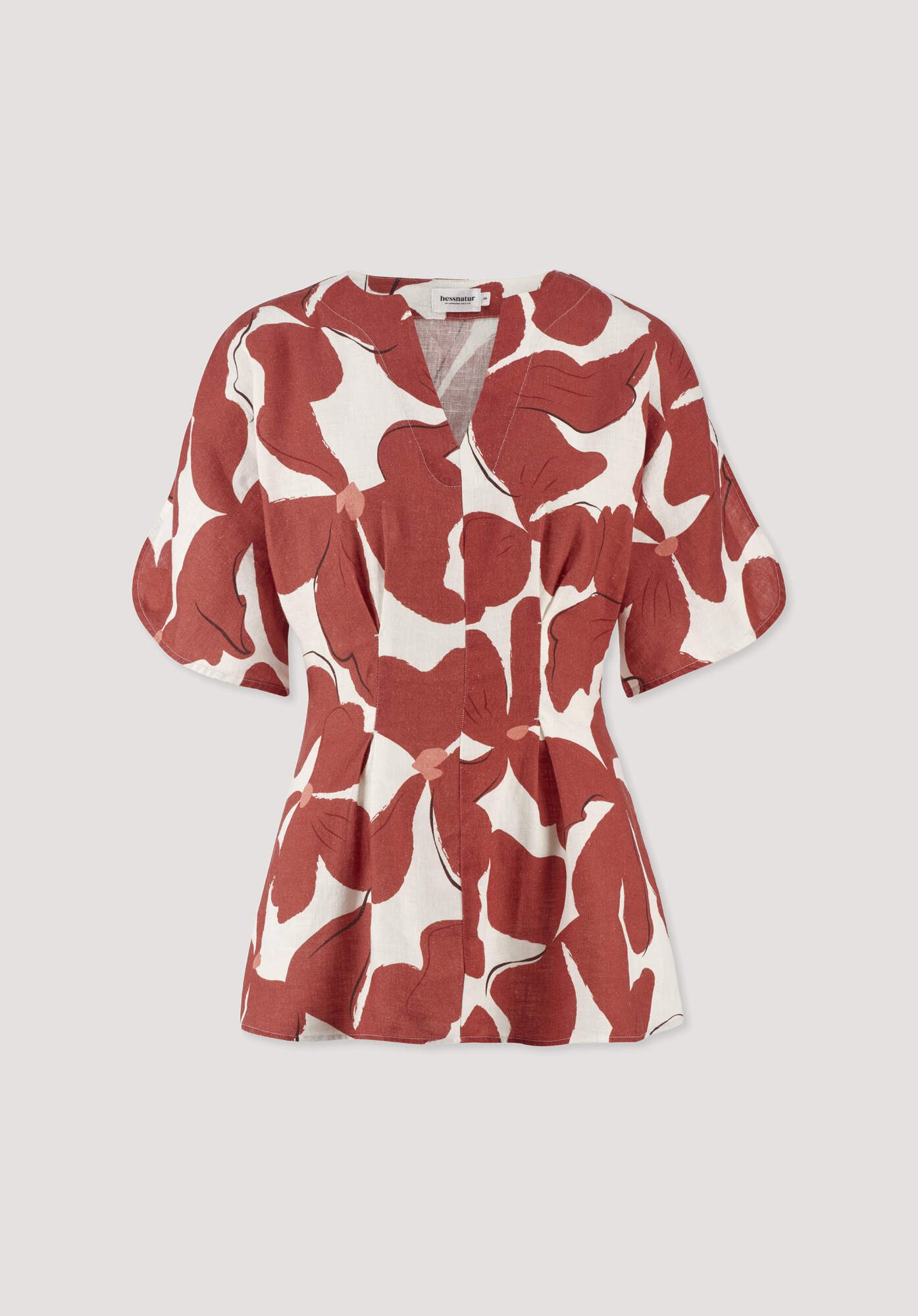 Hessnatur Klassische Bluse aus reinem Leinen (1-tlg)