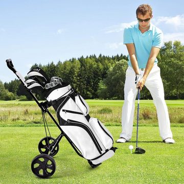 KOMFOTTEU Golftrolley 2-Rad Trolley, mit Anzeigetafel, klappbarer Golfwagen