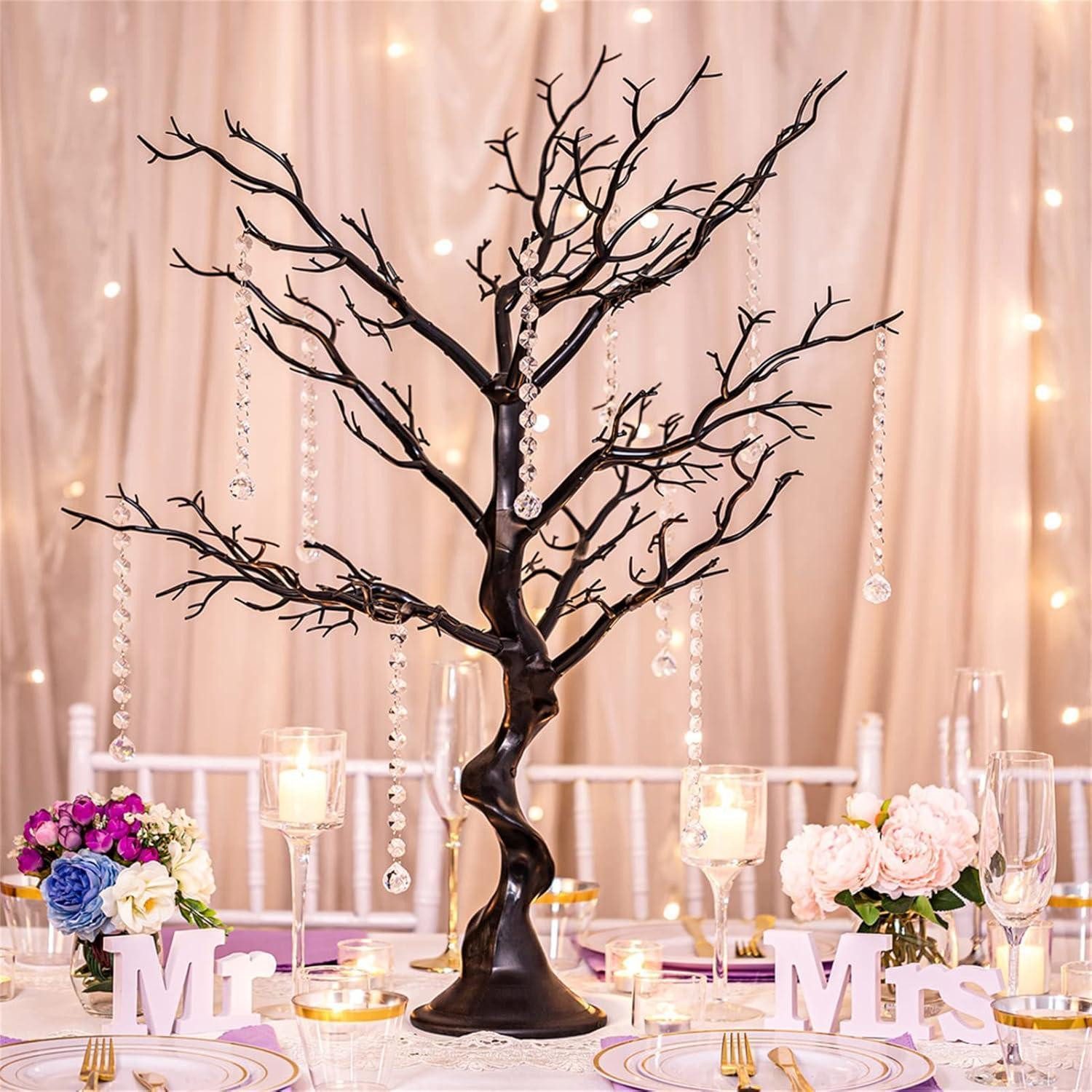 Kunstbaum Schwarzer Künstlicher Deko Baum Wunschbaum 75cm für Hochzeit & Party, LuxusKollektion