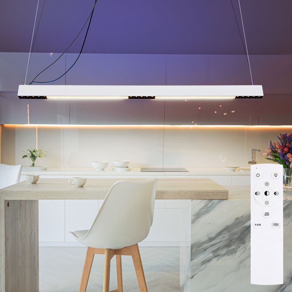 Globo LED Pendelleuchte, Leuchtmittel inklusive, Warmweiß, Farbwechsel, LED Hängeleuchte Deckenleuchte dimmbar Glas Farbwechsler Fernbedienung