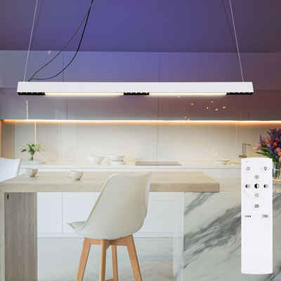 Globo LED Pendelleuchte, Leuchtmittel inklusive, Warmweiß, Farbwechsel, LED Hängeleuchte Deckenleuchte dimmbar Glas Farbwechsler Fernbedienung