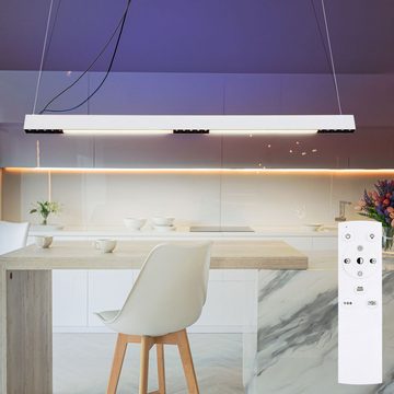 etc-shop LED Pendelleuchte, Leuchtmittel inklusive, Warmweiß, Farbwechsel, LED Hängeleuchte Deckenleuchte dimmbar Glas Farbwechsler Fernbedienung