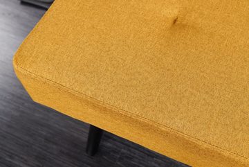 riess-ambiente Sitzbank BOUTIQUE 100cm senfgelb / schwarz (Einzelartikel, 1-St), Strukturstoff · Metall · Polster · Esszimmer · Schlafzimmer · Flur