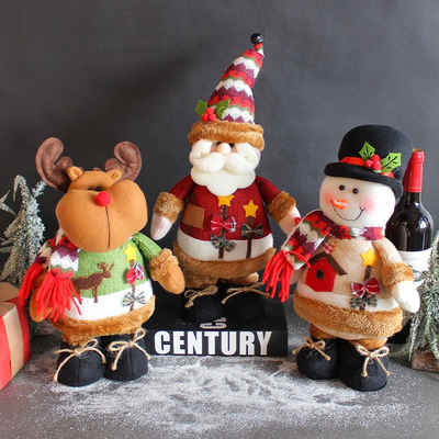 Creliv Weihnachtsmann 3er-Set, Weihnachtspuppe, teilweise handgefertigt (3 St)