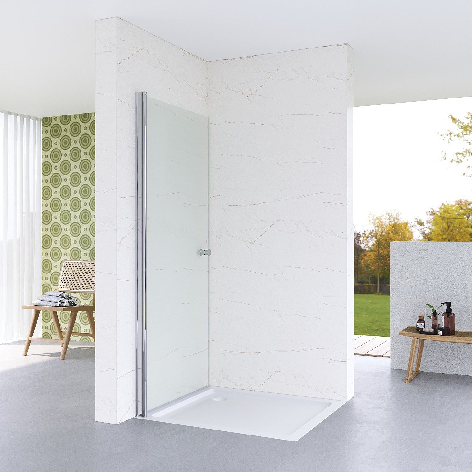 AQUABATOS Walk-in-Dusche Walk in Duschwand Glas günstig online kaufen