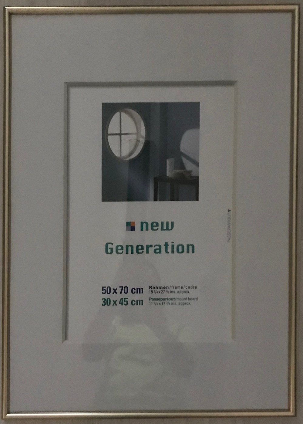 Oslo MasterLine Einzelrahmen Bilderrahmen RH Kunststoff 50 x 70 cm Puzzlerahmen, (1 St), Portraitrahmen Glasscheibe Hoch- Querformat Rahmenfarbe gold matt