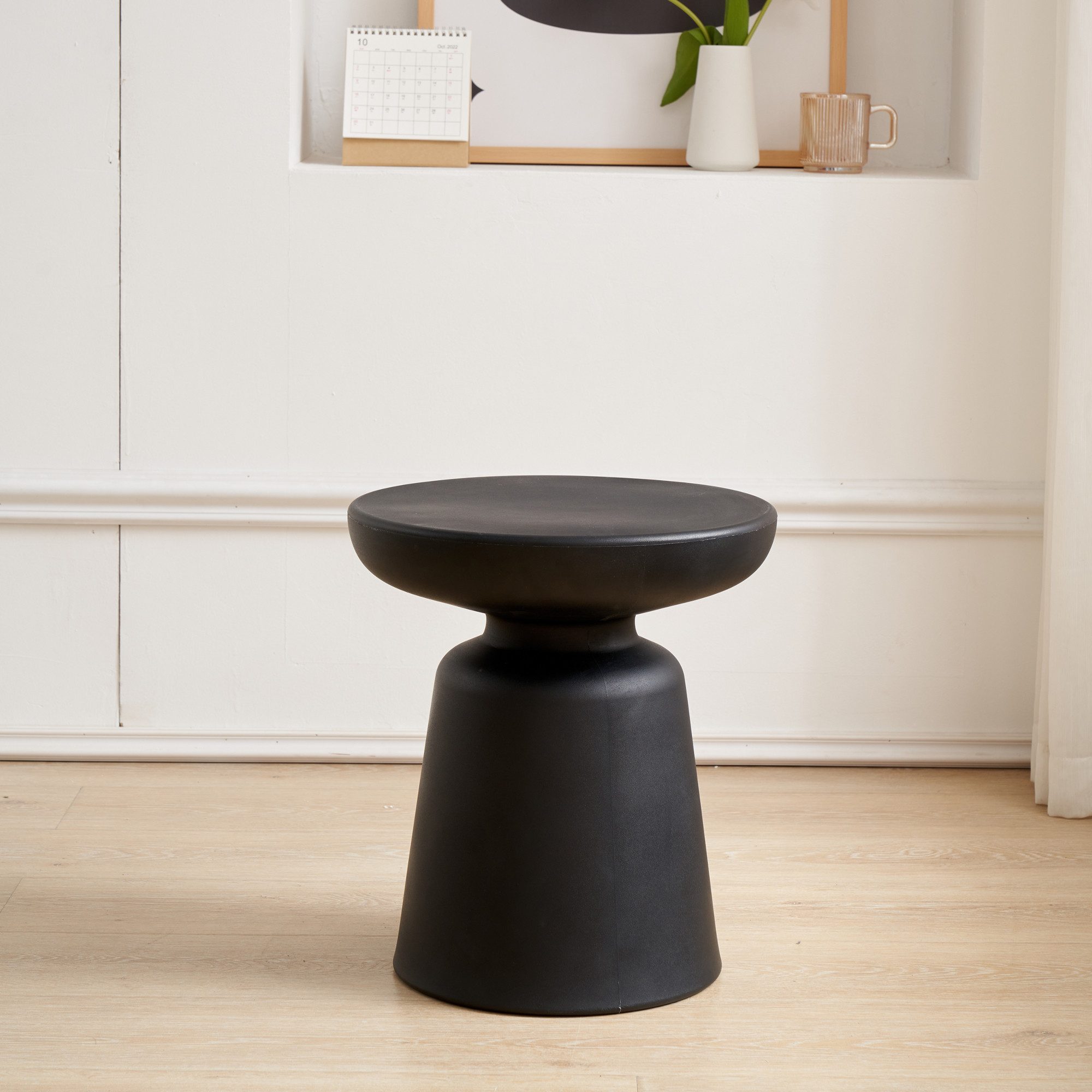 en.casa Beistelltisch, »Posio« Sofatisch 44xØ40 cm Kunststoff rund Pilzform günstig online kaufen