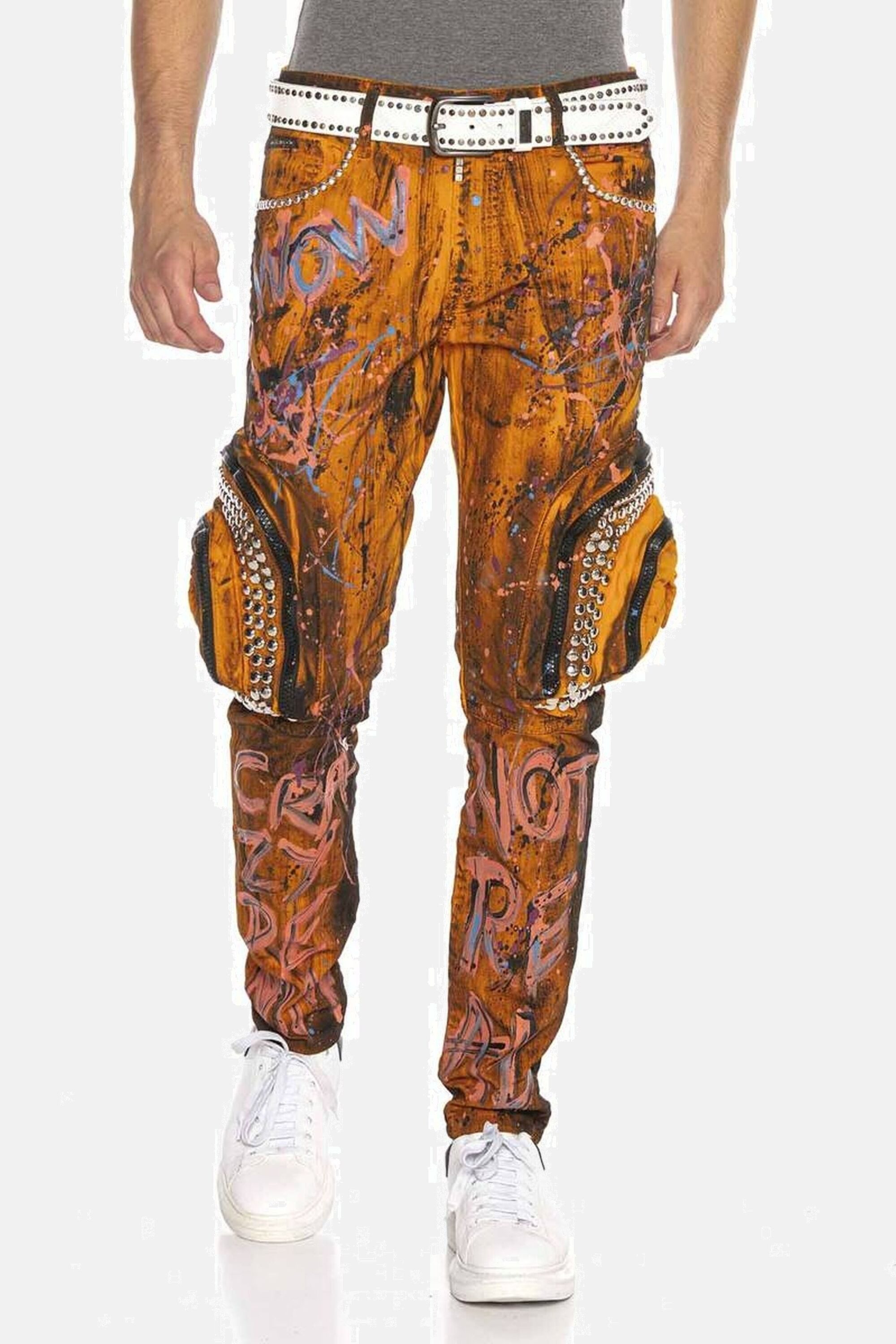 Cipo & Baxx Straight-Jeans DENIM bequeme Джинсы in coolem Design, CD634