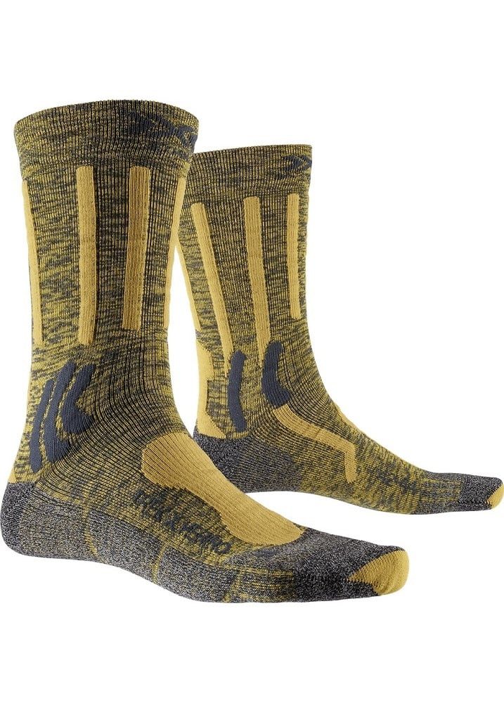 X-Socks Wandersocken Trek X Merino 4.0 charcoalgrau/gelb - 1 Paar
