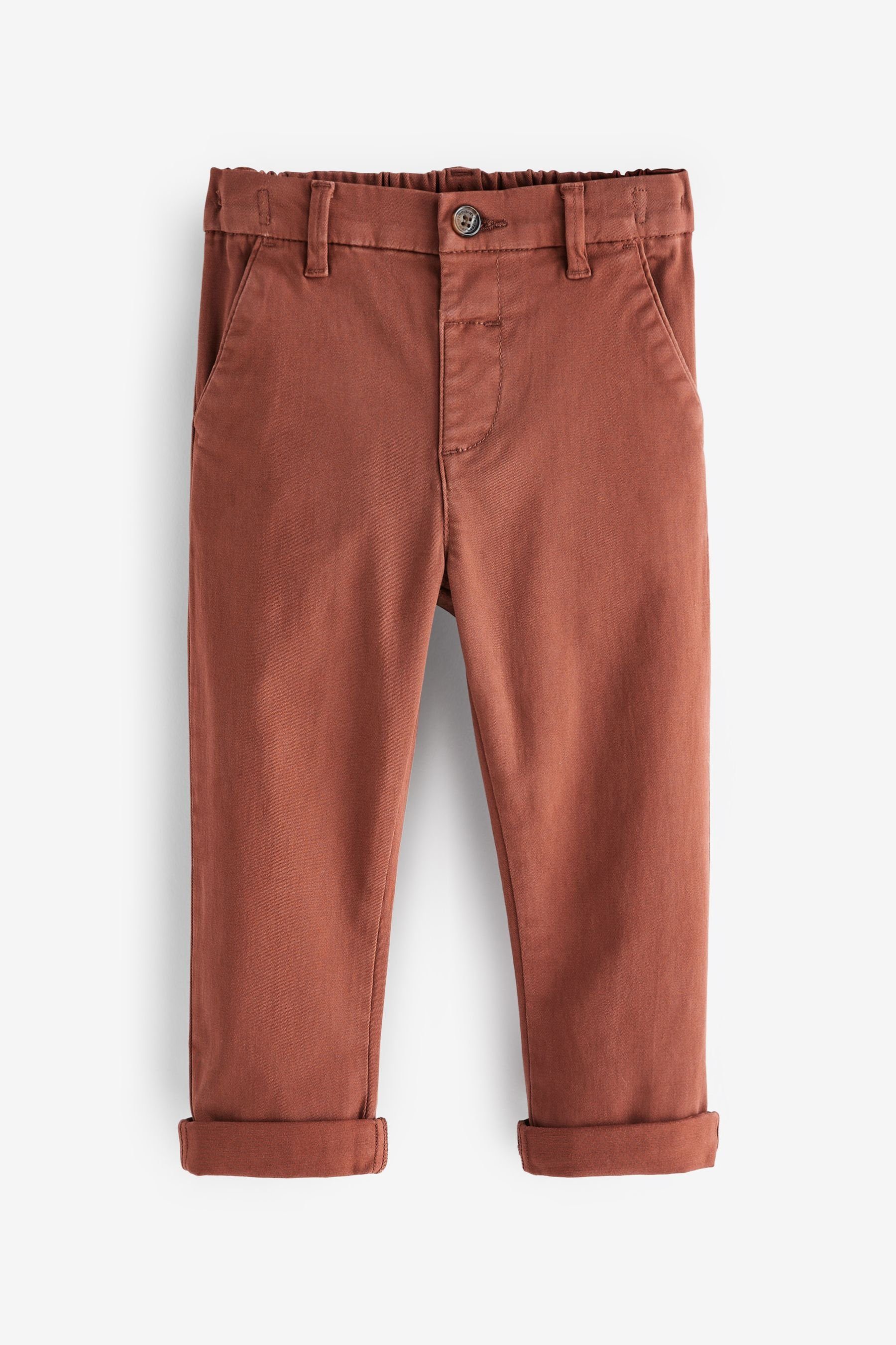 Next Chinohose Chinohose mit Stretch (1-tlg) Rust Brown