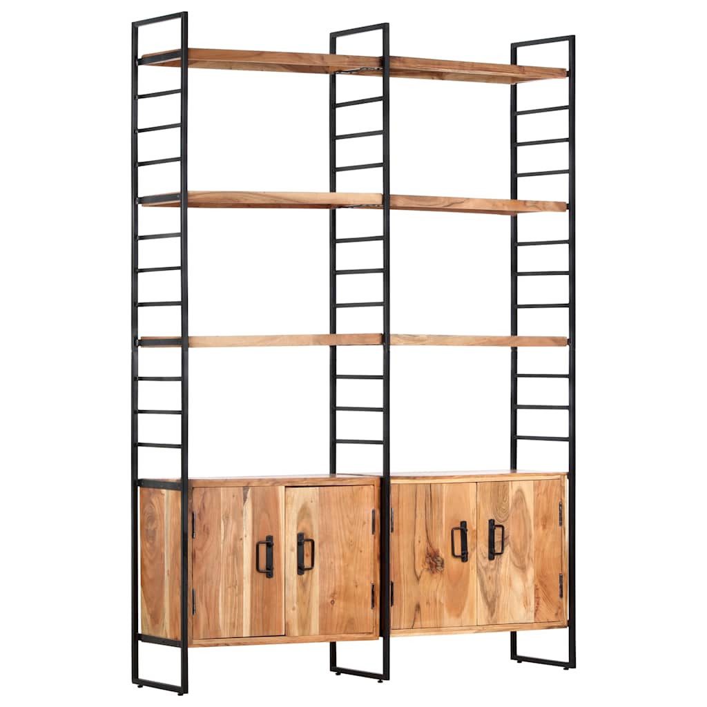 vidaXL Bücherregal Bücherregal 4 Etagen 124x30x180 cm Massivholz, 1-tlg.