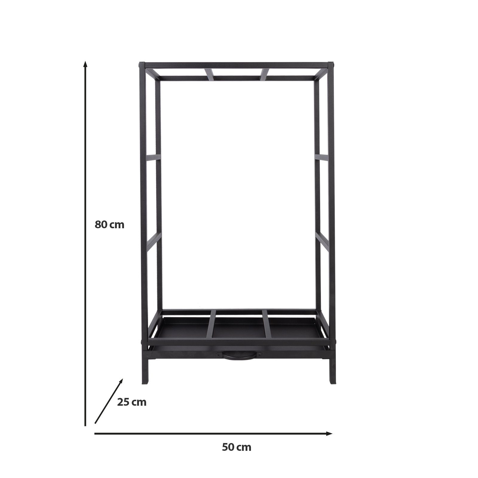 Kaminholzregal BxTxH:50x25x80 cm, Feuerfest Azara Kubus 2,