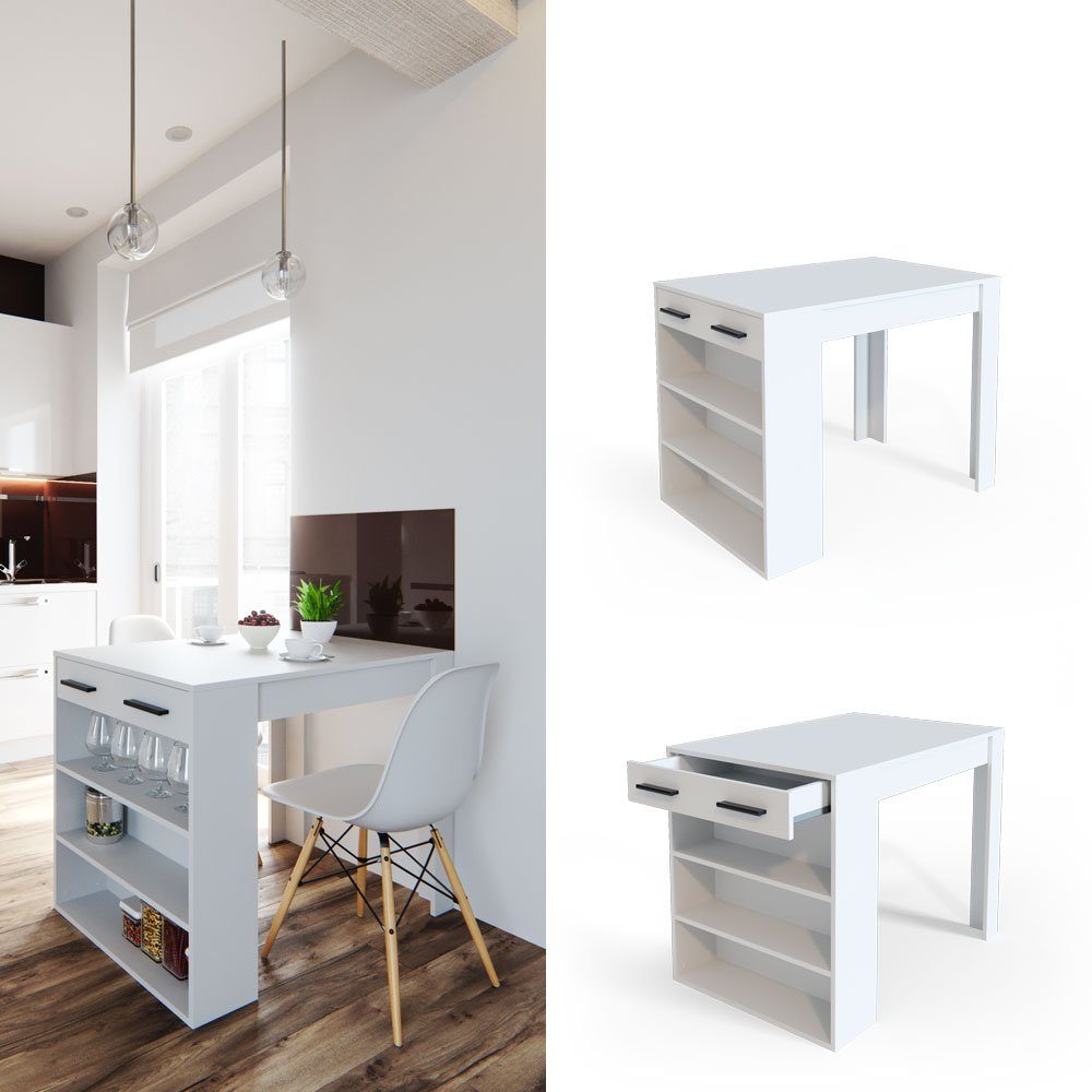 Vicco Bartisch Repose, Weiß, 67 x günstig online kaufen