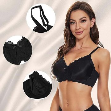 FIDDY Bralette Unterwäsche Spitze Frauen Ungefütterter BH Abdeckung Alltag BHS