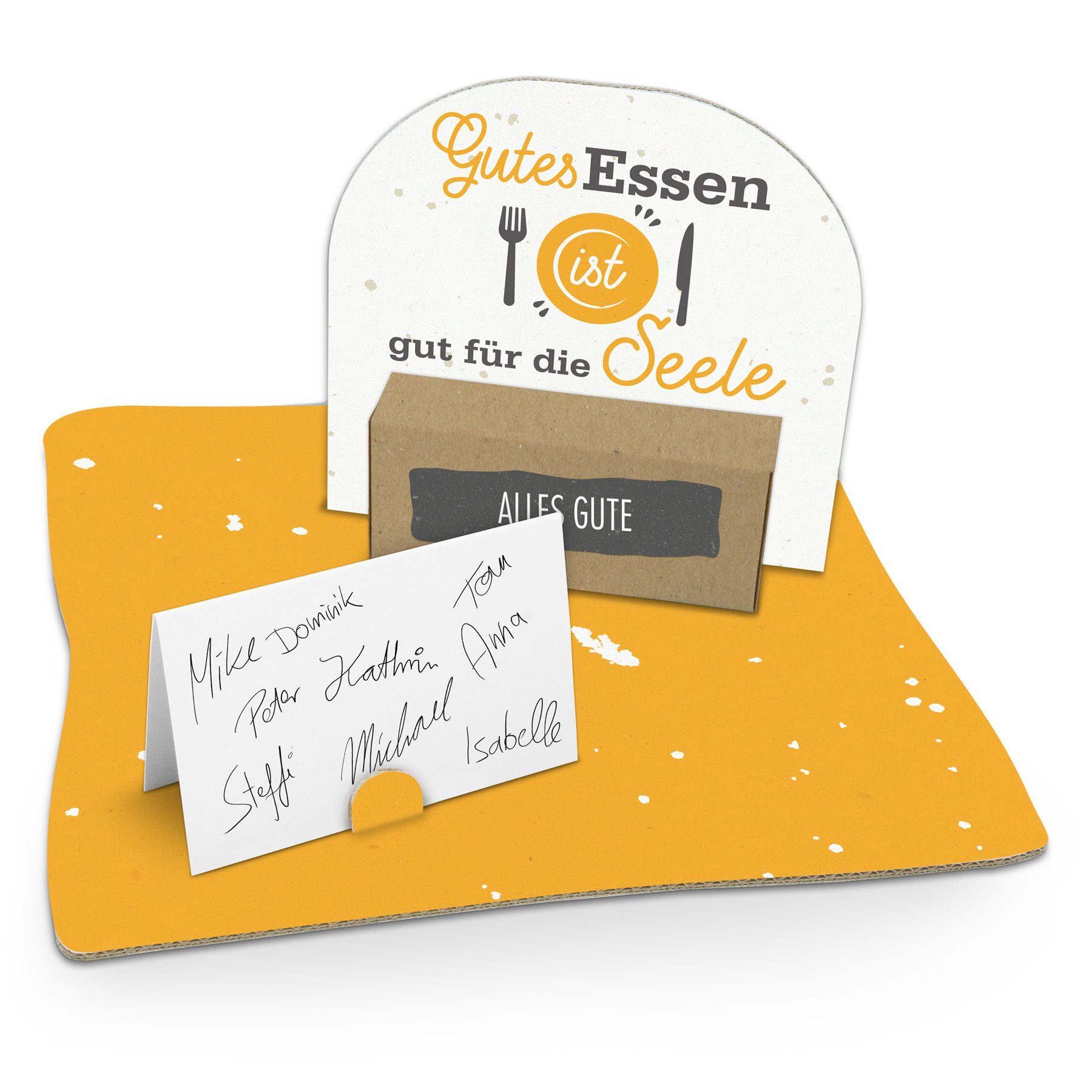 itenga Grußkarten itenga Geldgeschenkverpackung Gutes Essen (Motiv 120) Bodenplatte und