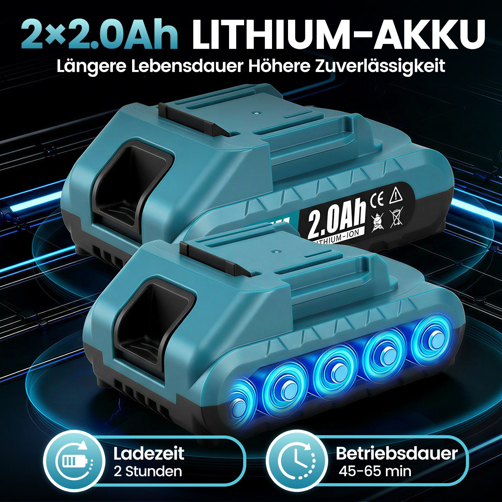 Bundviel Akku-Kettensäge Akku Kettensäge 6+8 Zoll Mini Kettensägen Bürstenloser Handkettensäge