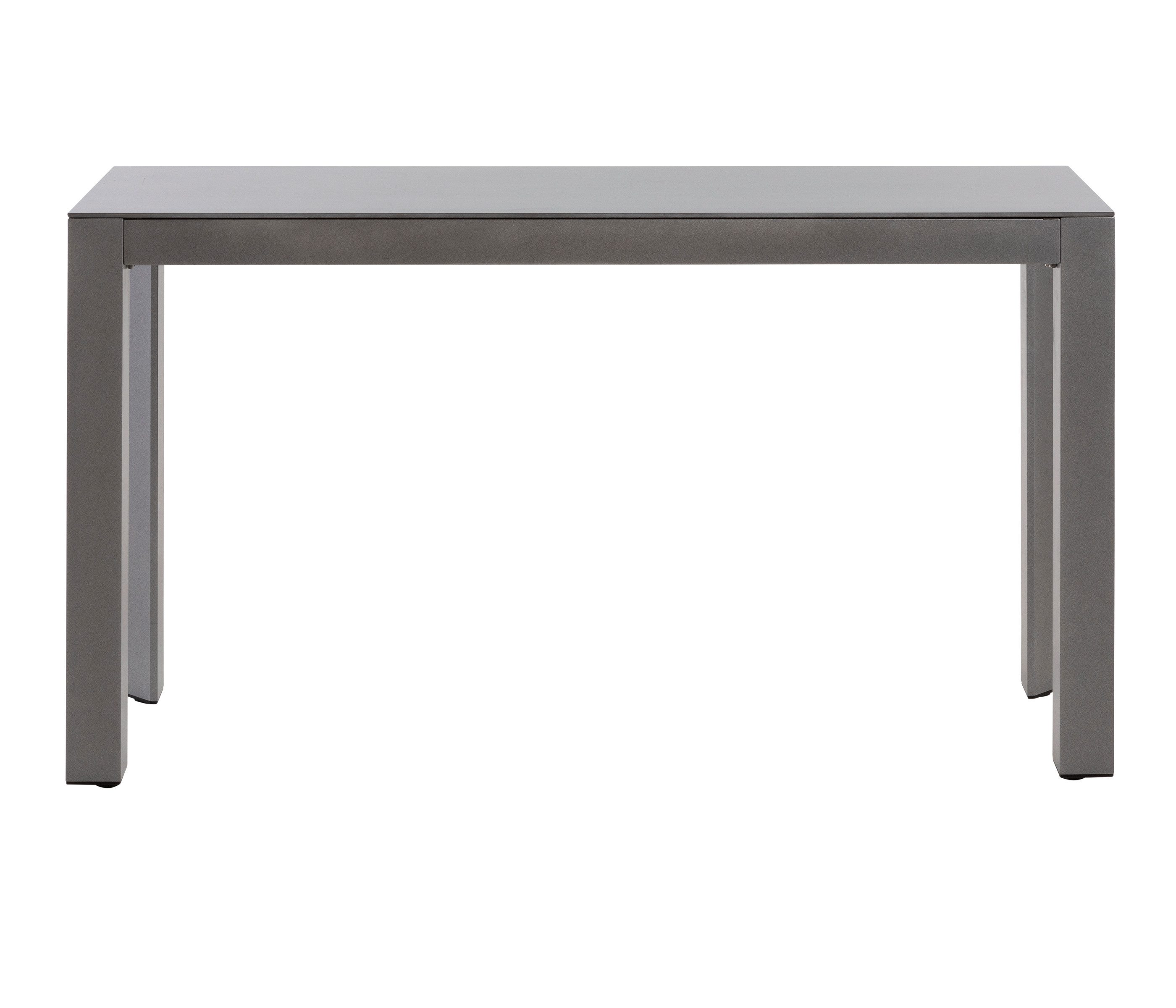 Dehner Gartentisch Chicago, 133.5 x 75 x 42 cm, Aluminium / Stein, schmaler Balkontisch mit bis zu 6 Sitzplätzen