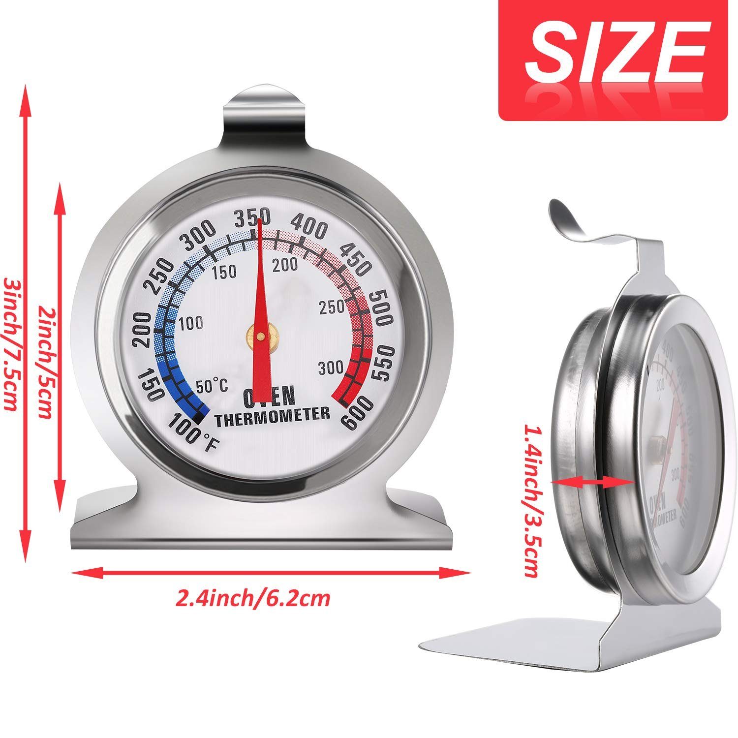 zggzerg Backofenthermometer Ofen Große Dial Thermometer Thermometer der  Classic-Serie