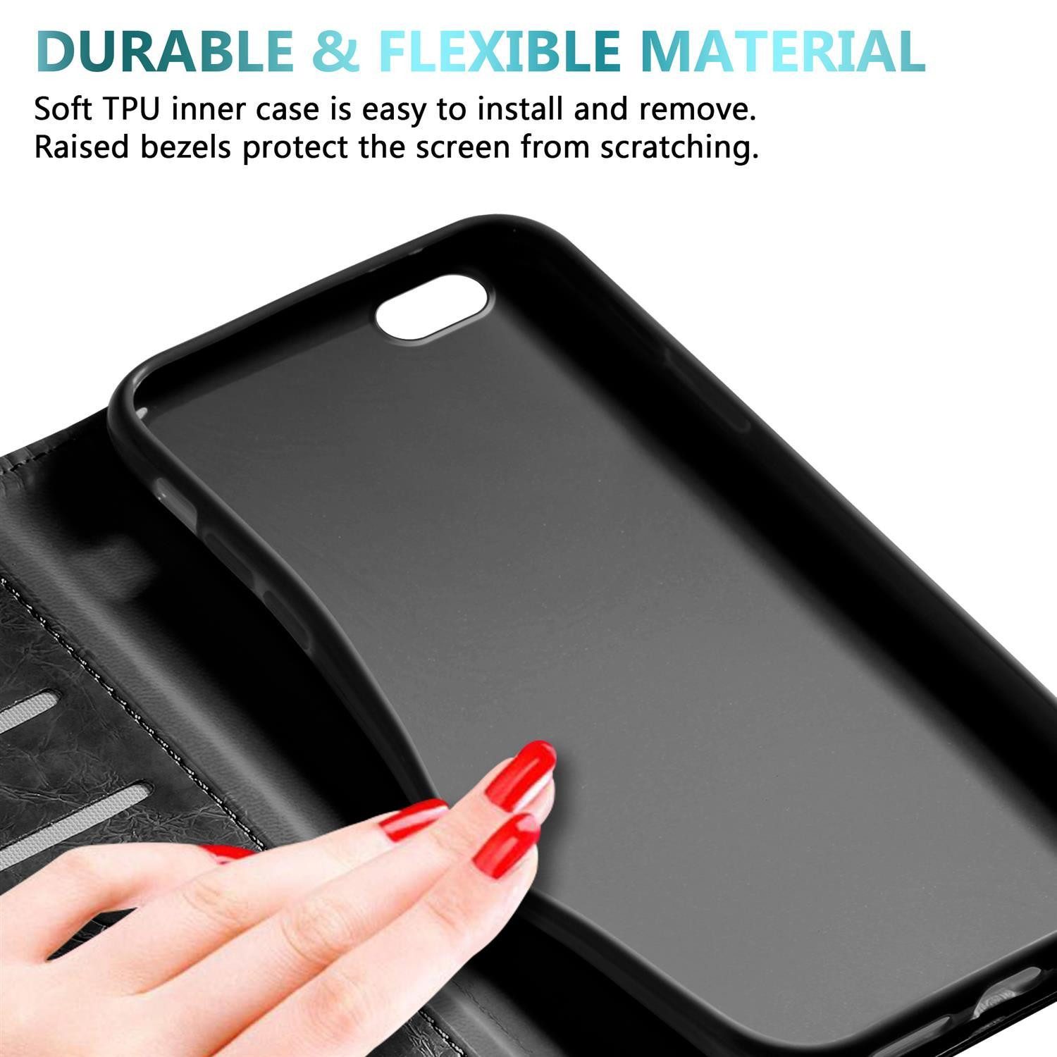 Cadorabo Handyhülle für iPhone 6 / 6S Hülle Apple iPhone 6 / 6S, Klappbare Handy Schutzhülle - Hülle - mit Standfunktion und Kartenfach