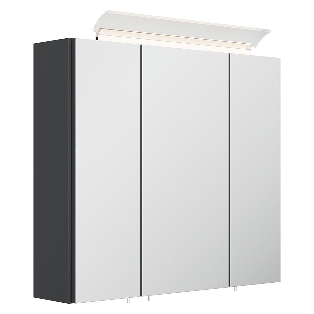 Lomadox Spiegelschrank BATLEY-02 70cm breit, grau, günstig online kaufen