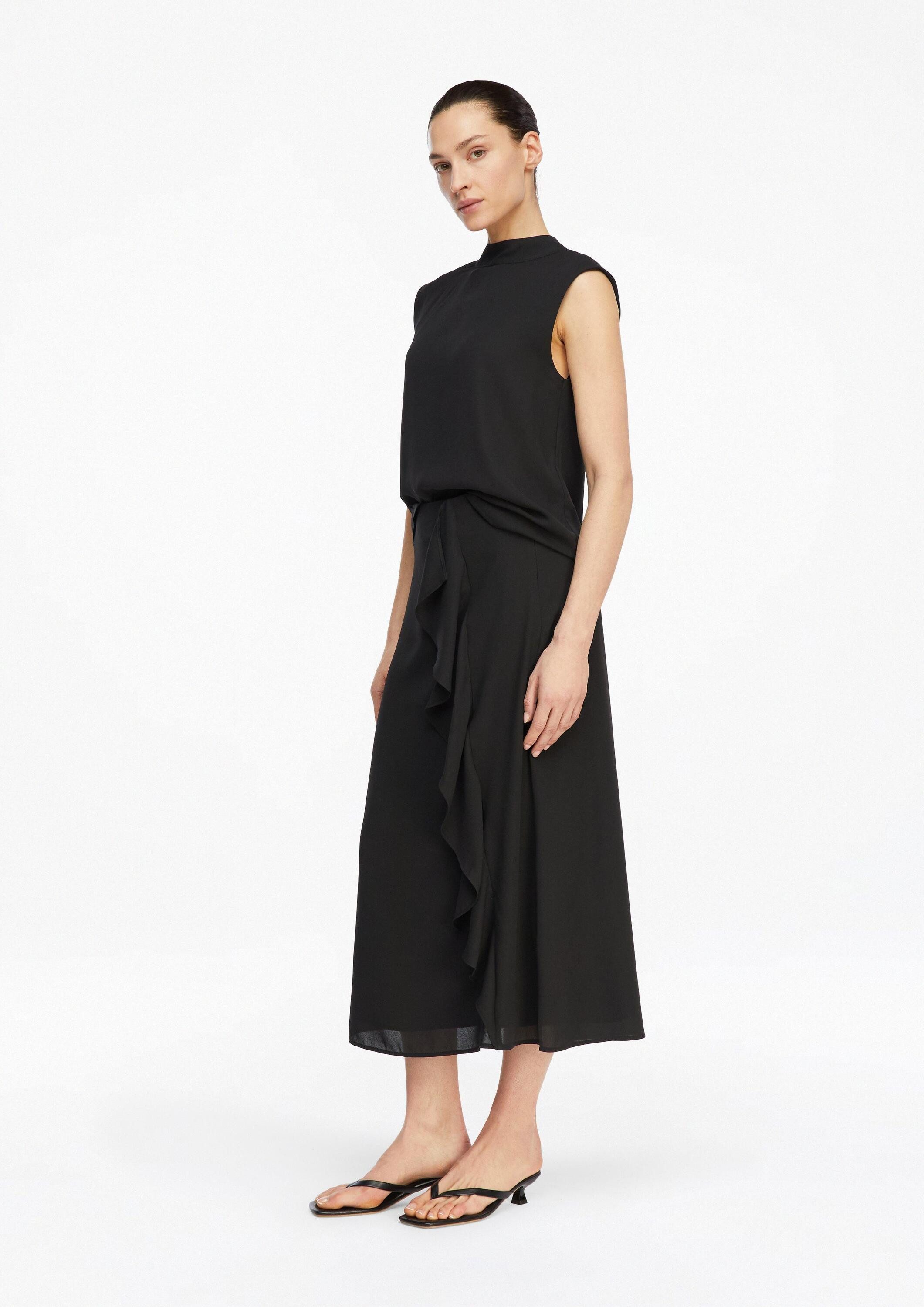 comma Maxirock Rock Chiffonrock in Midilänge mit Volant