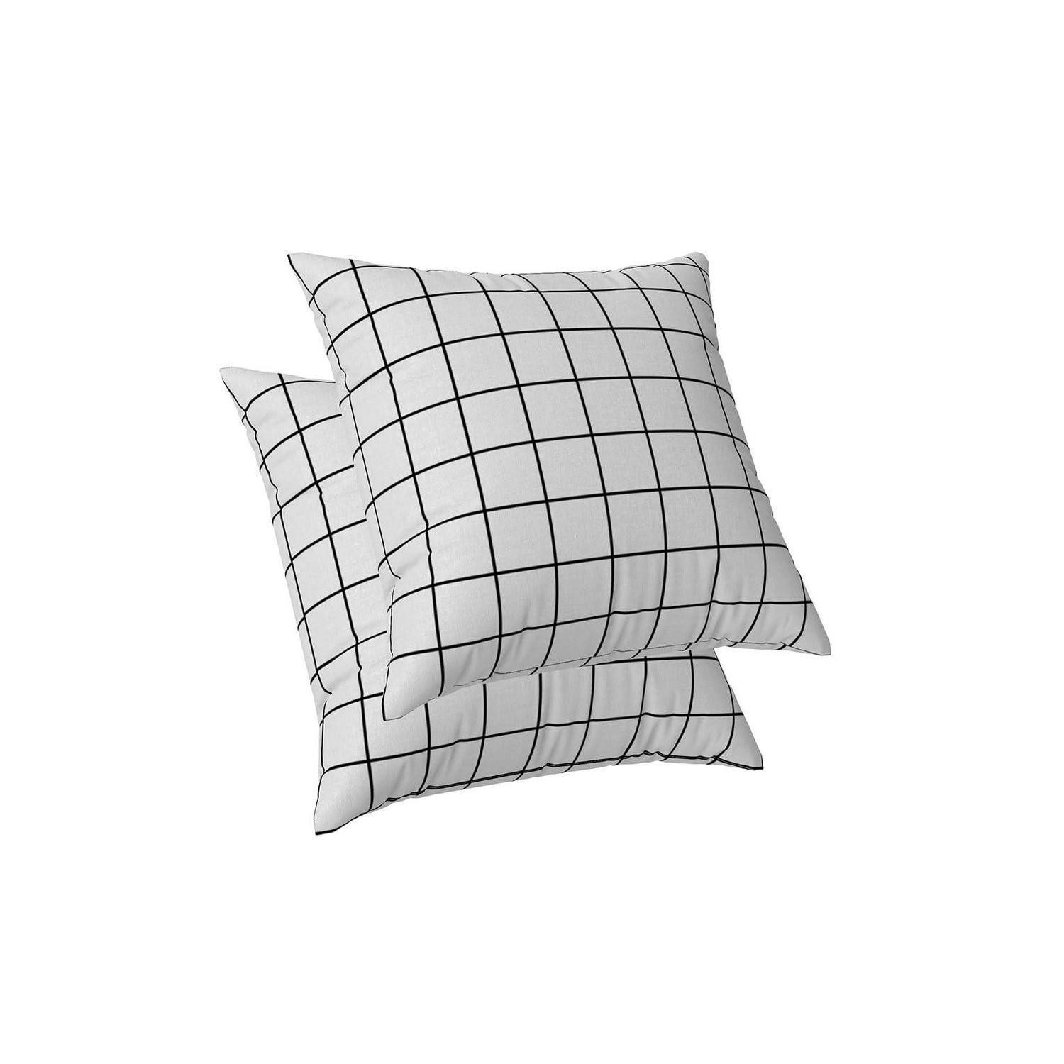 LuxusKollektion Kissenbezüge Kissenbezüge 2er-Pack 60x60cm Geometrisch Leinenoptik