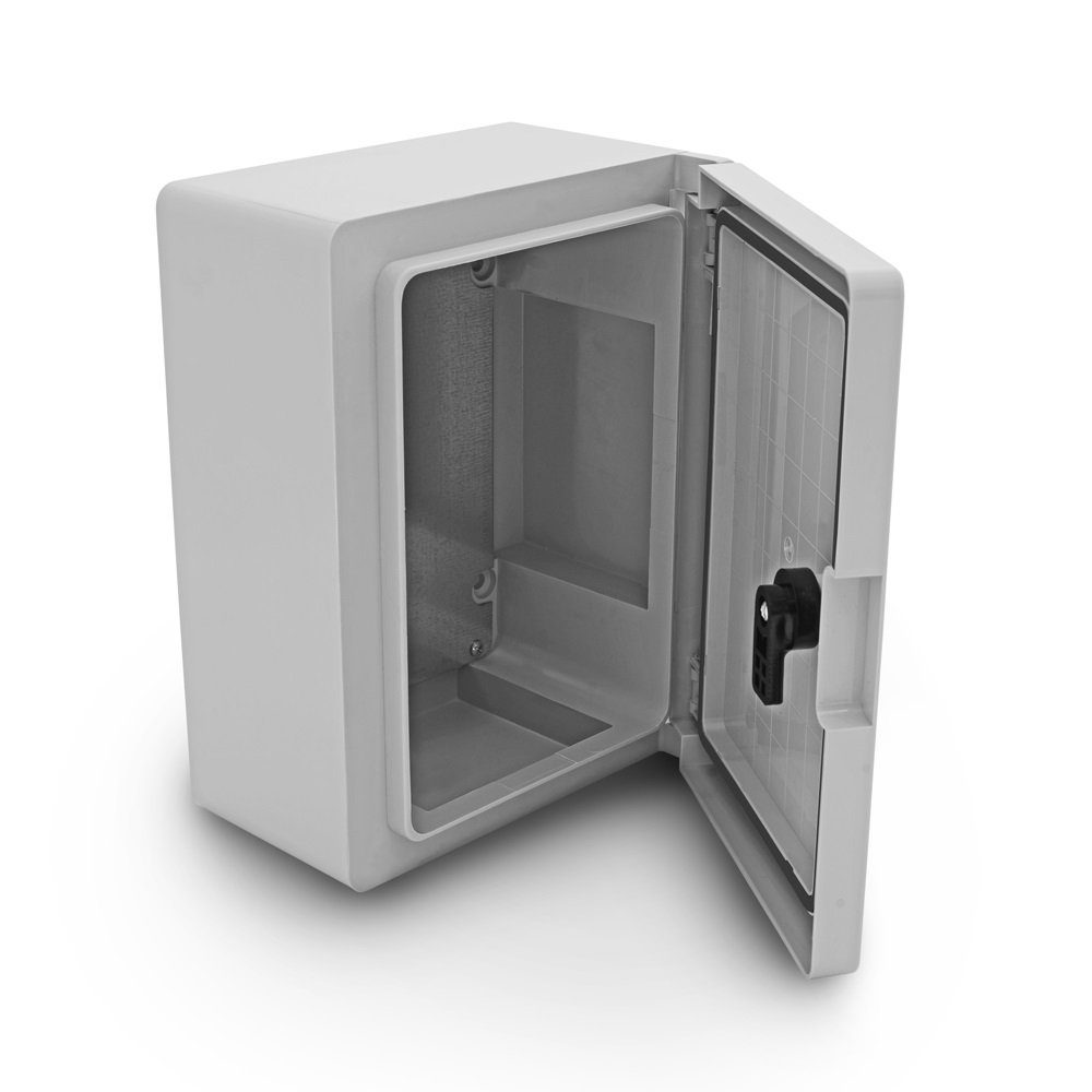 ARLI Schaltschrank Industriegehäuse verzinkter Montageplatte Steckdosenverteiler (Montageplatte, Verriegelungsschlüssel, Befestigungsmaterial, IP65), 210 x 280 x 130 mm / schlagfest / halogenfrei