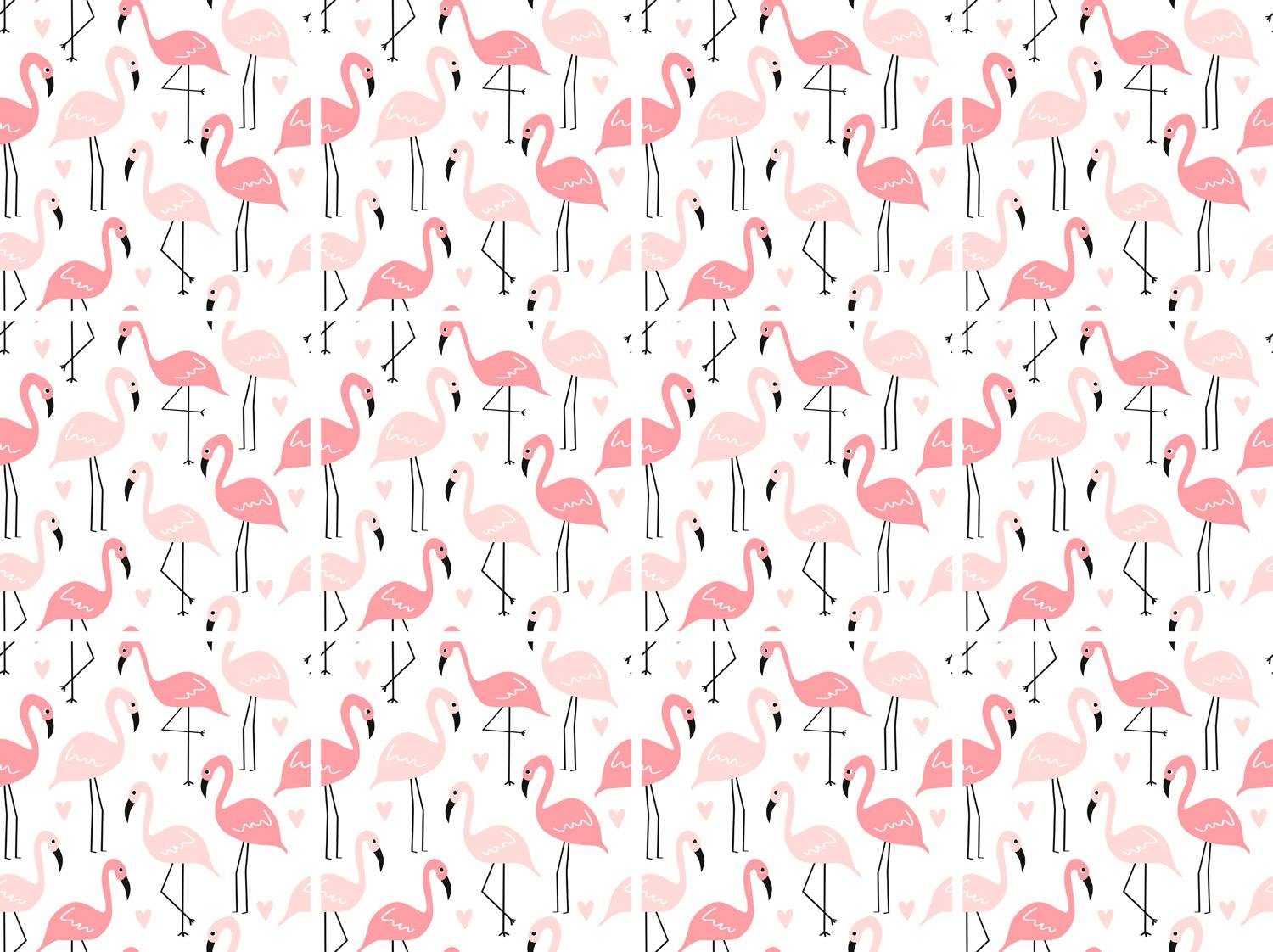 queence Fliesenaufkleber Flamingos, Stickerfliesen, selbstklebend, Sticker, 12er Set