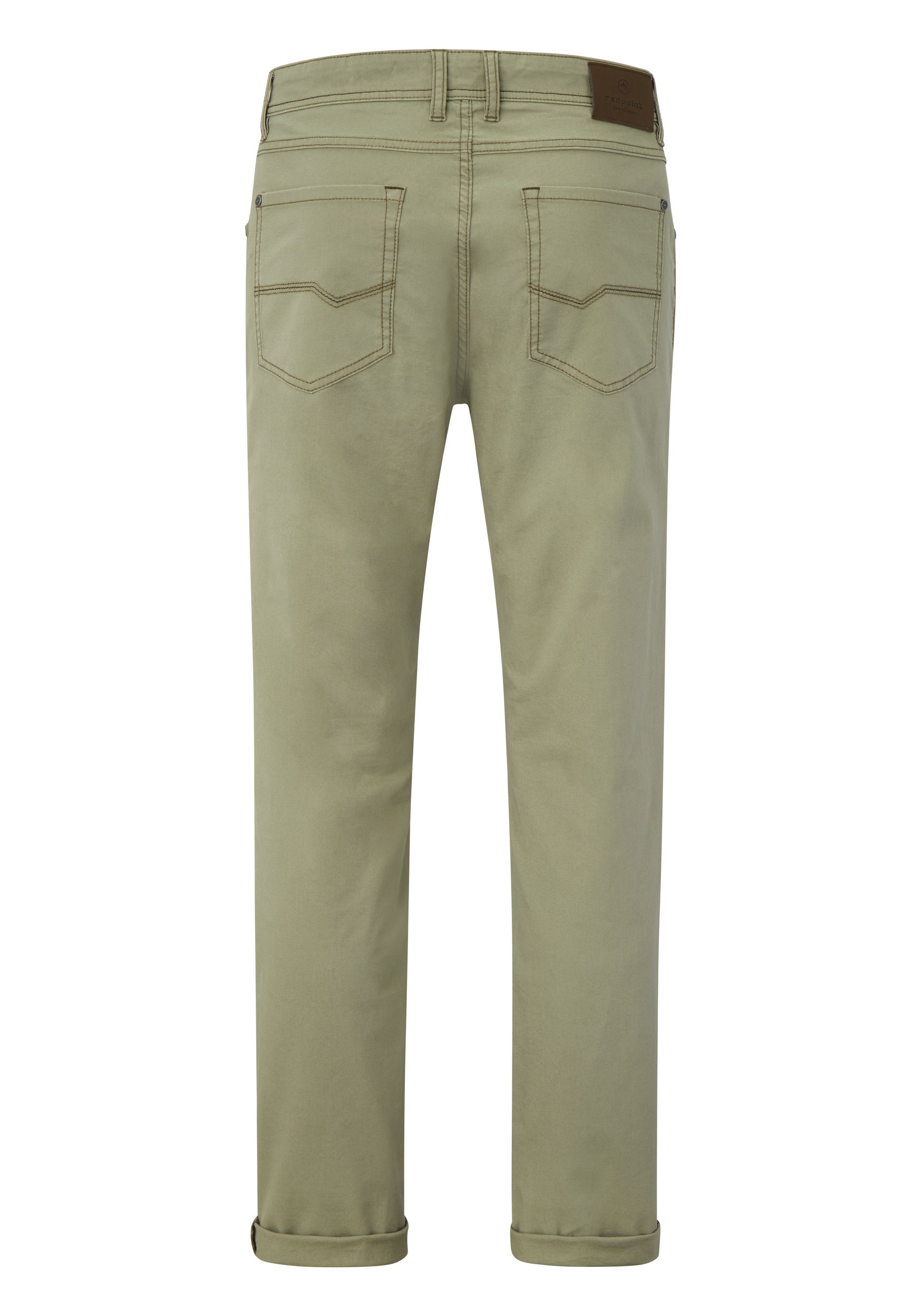 Redpoint Stoffhose mit Straight-Fit 5-Pocket Hose Stretch khaki MILTON