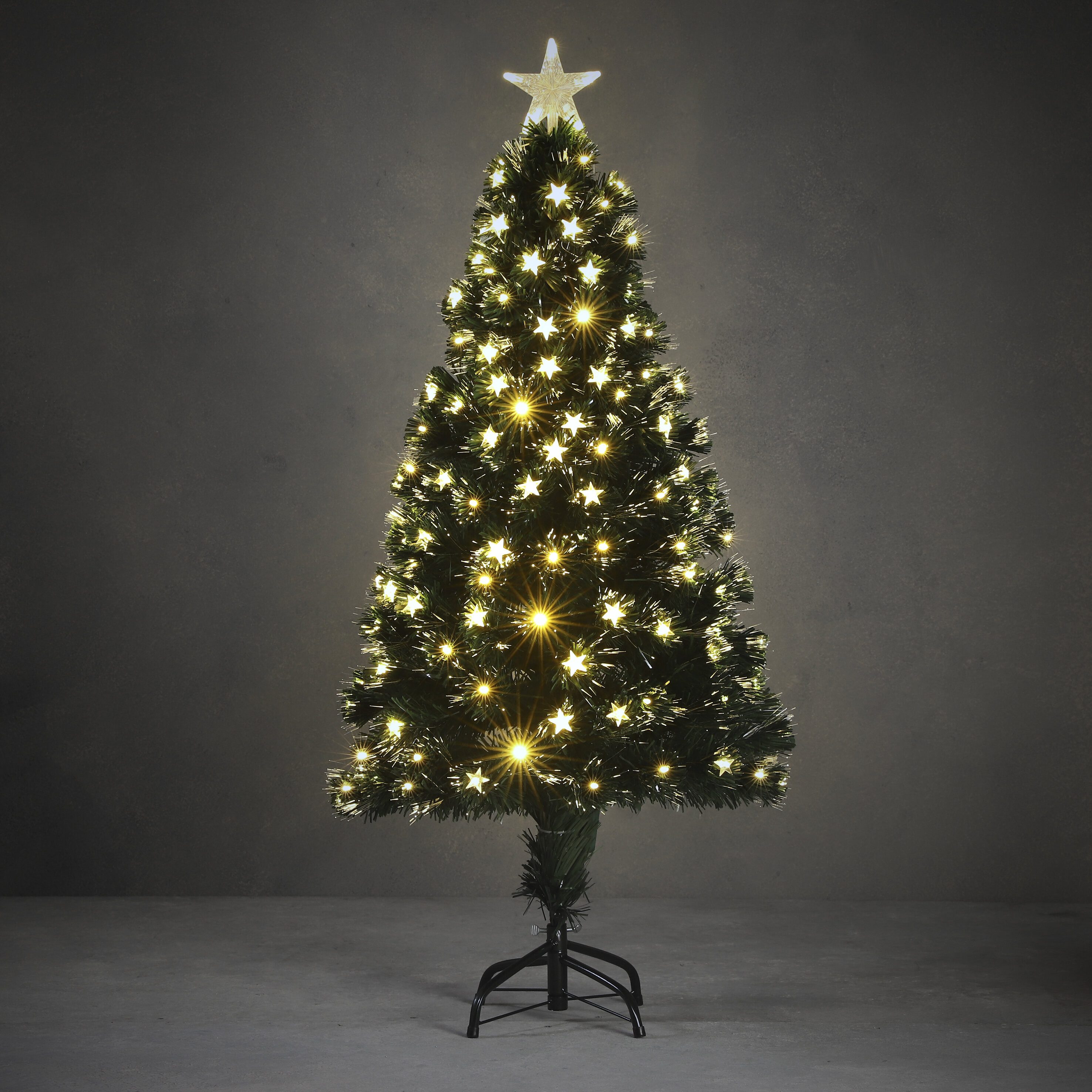 Luca Lighting Künstlicher Weihnachtsbaum Luca Lighting Mercury Baum Fibre Optic gruen warm weiss 185led 8 funct