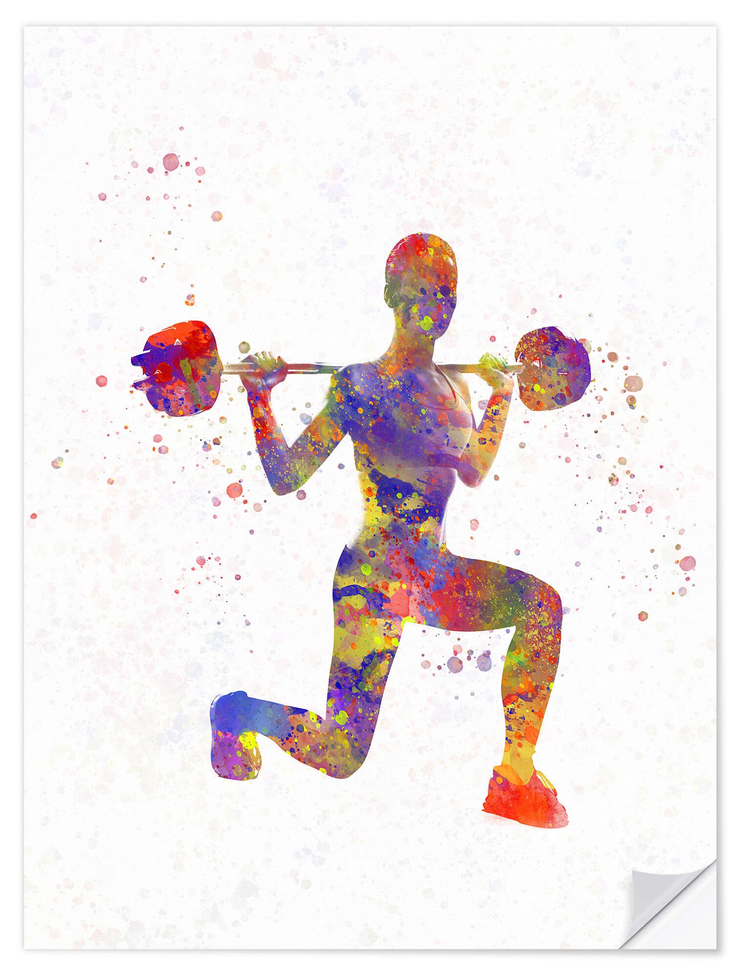 Posterlounge Wandfolie nobelart, Hanteltraining X, Fitnessraum Illustration