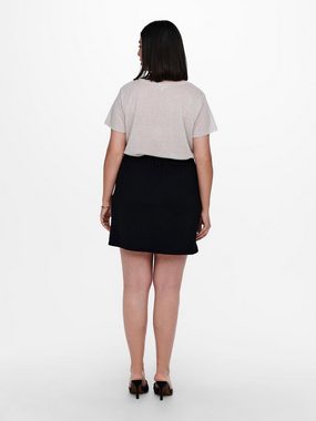 ONLY CARMAKOMA Sommerrock Mini Stretch Rock Kurzer Übergrößen Skirt CARGOLDTRASH 4885 in Schwarz