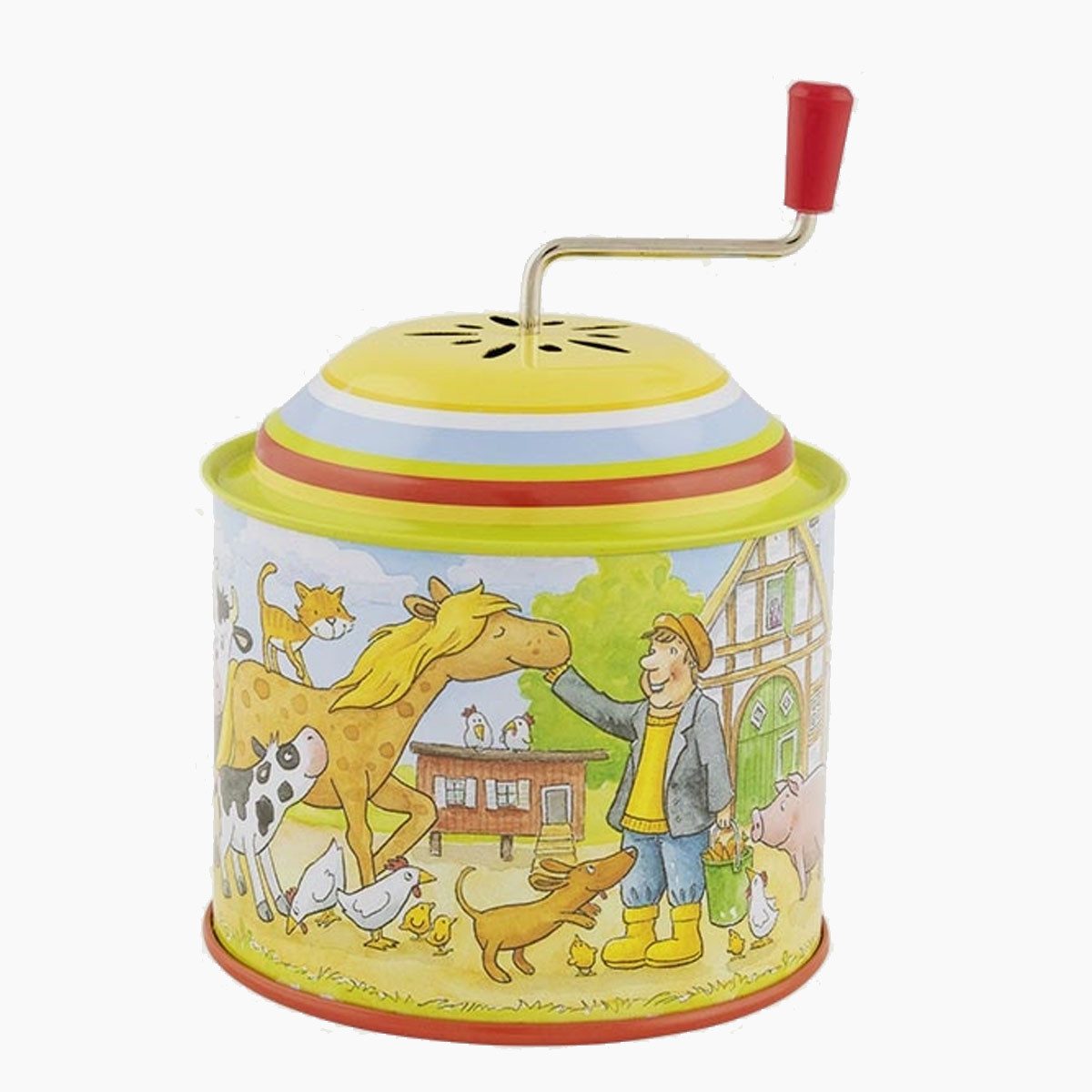 goki Волчок Musikspieldose, Bauernhof (packung, 1-tlg), Melodie 'Old McDonald had a farm'