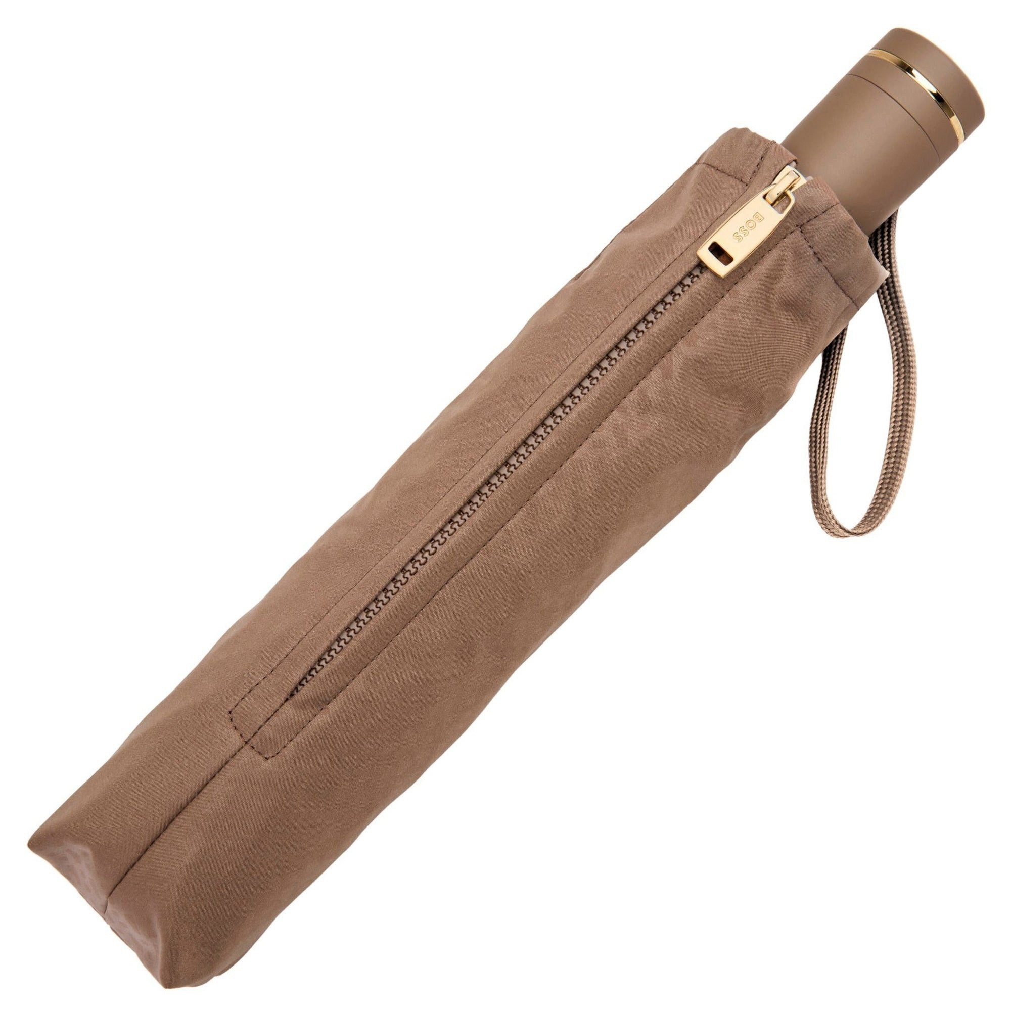 BOSS Taschenregenschirm Double B - Taschenschirm Regenschirm (camel)