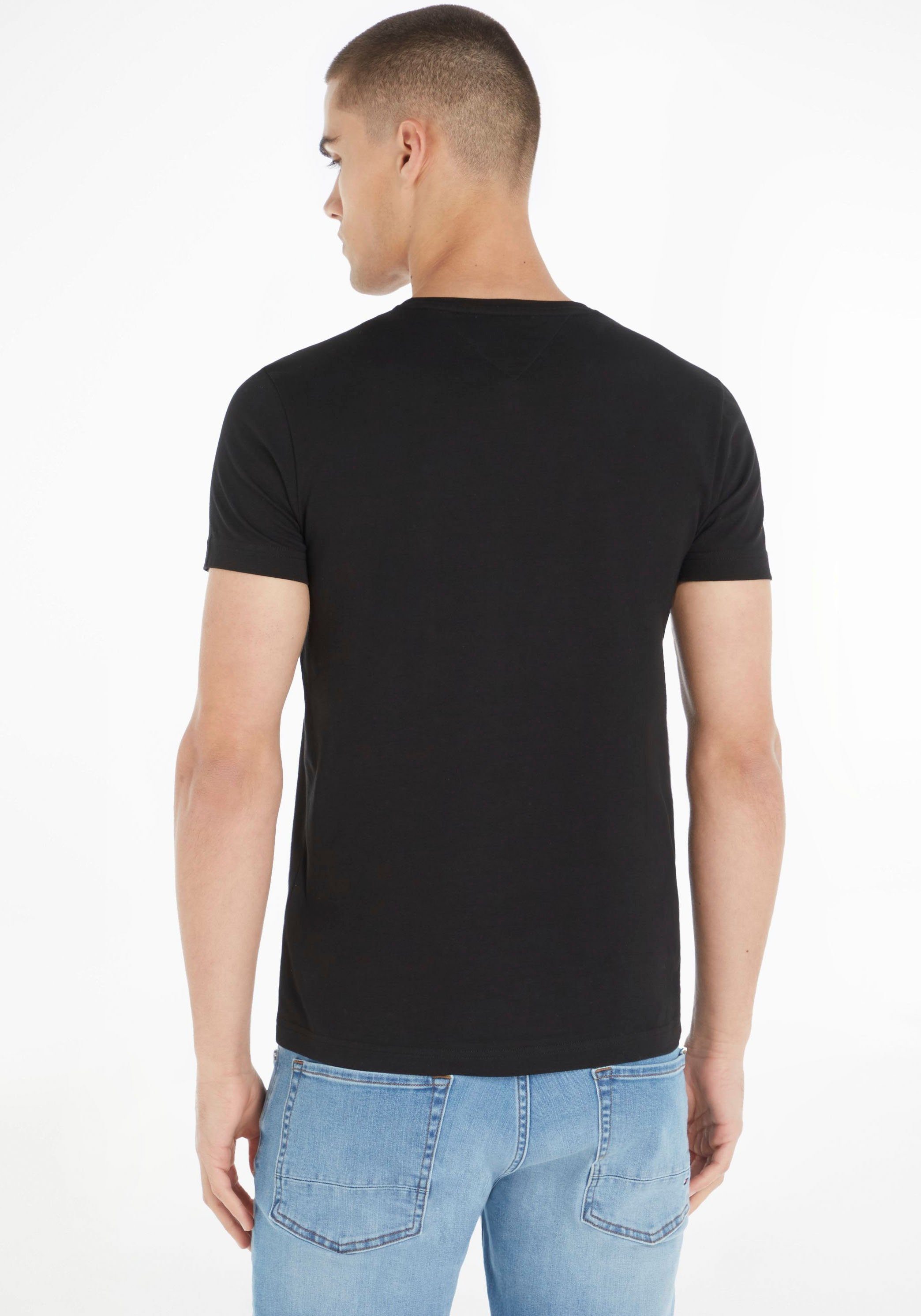 Tommy Hilfiger Stretch RH black T-Shirt Slim T-Shirt