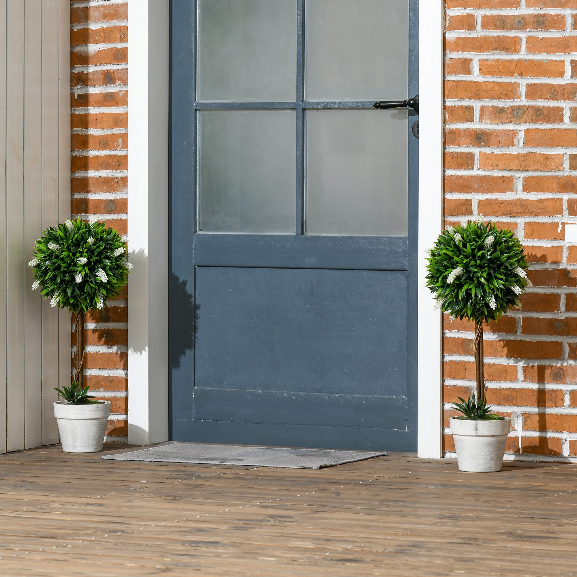 Kunstpflanze 2er-Set groß 60 cm Lavendelbäume, HOMCOM, Höhe 60 cm, für Wohn günstig online kaufen