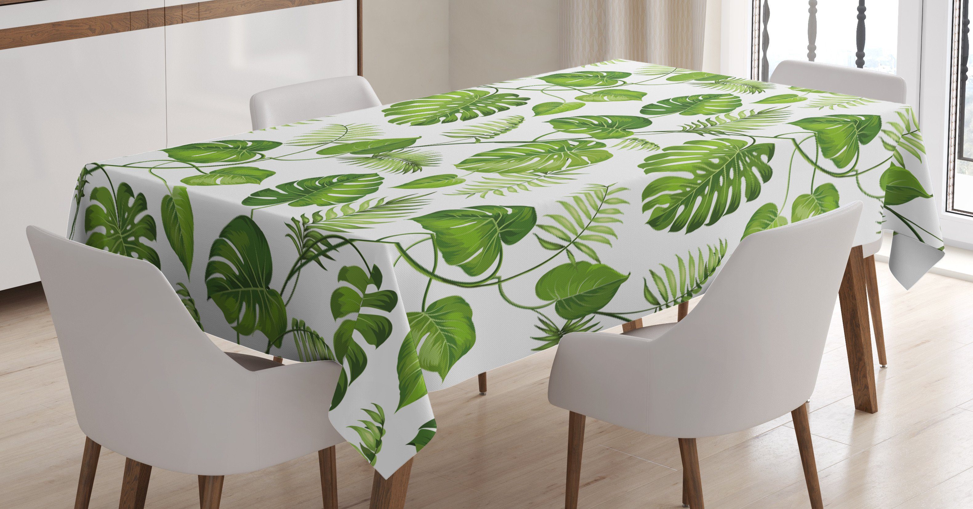 Abakuhaus Bananenstauden Strudel Blatt den Waschbar geeignet Tischdecke Bereich Für Farbfest Klare Farben, Außen Palm