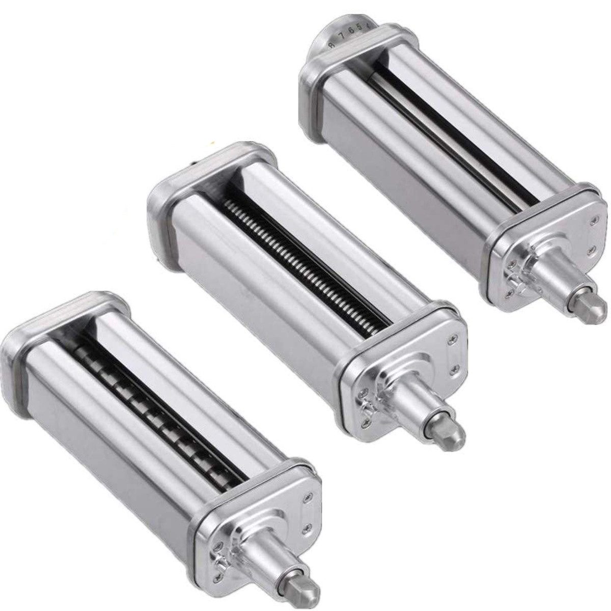 Nudelmaschine 3 teiliges Nudelmaschine Set, Edelstahl Zubehör für Küchenmaschinen